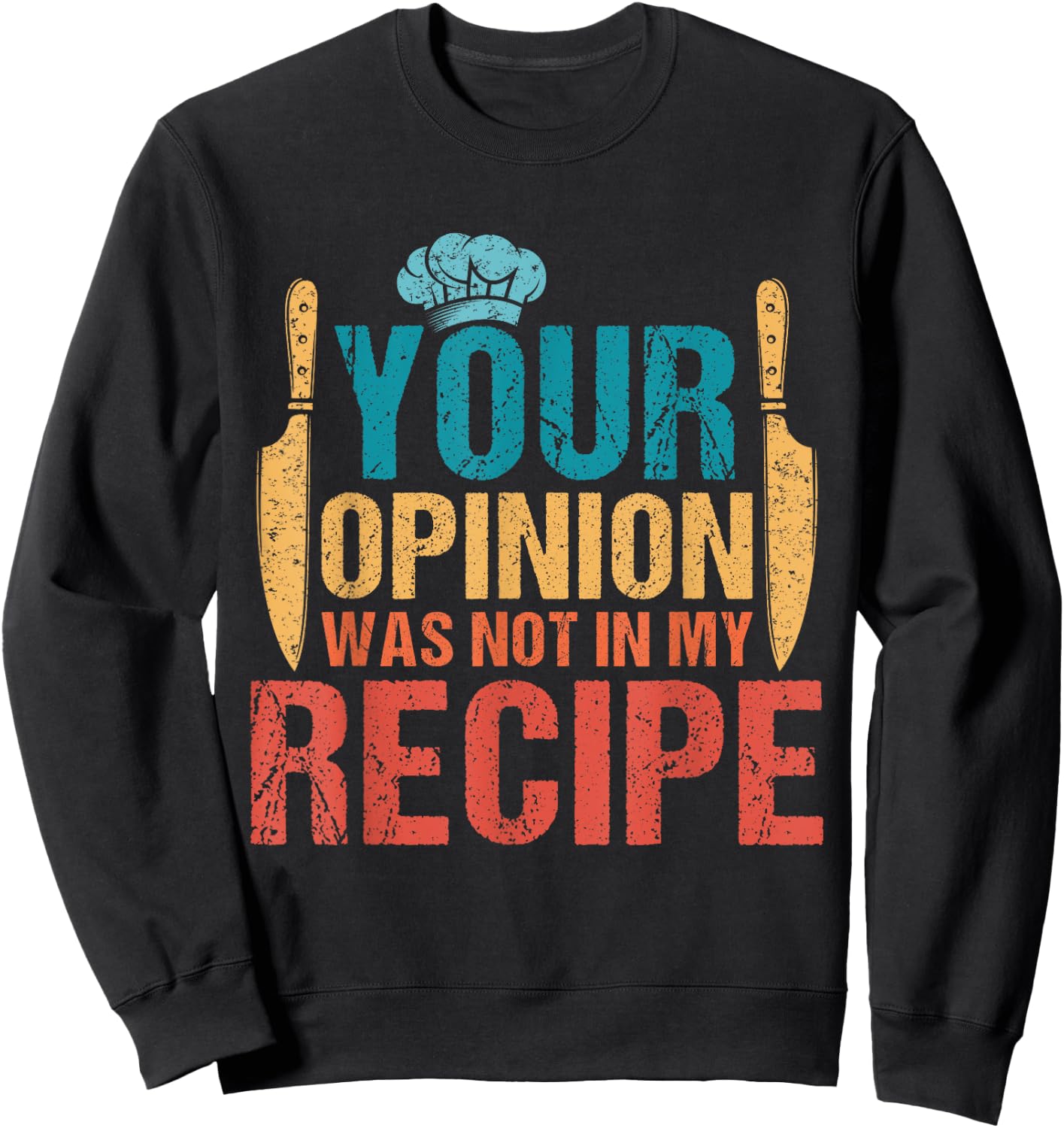 Funny Chef Culinary Cook Lover Recipe Design Women Sweatshirt - Sweatshirt | Black