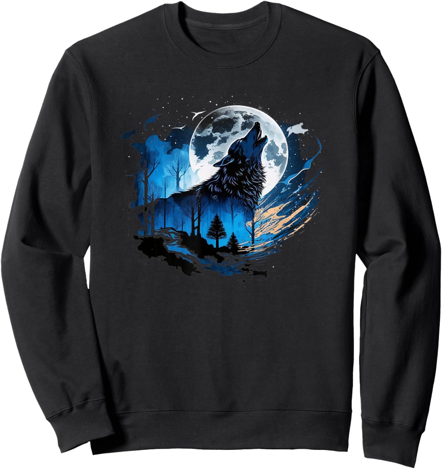 Wolf And Wolves Men Women Kids Sweatshirt - Sweatshirt | Black