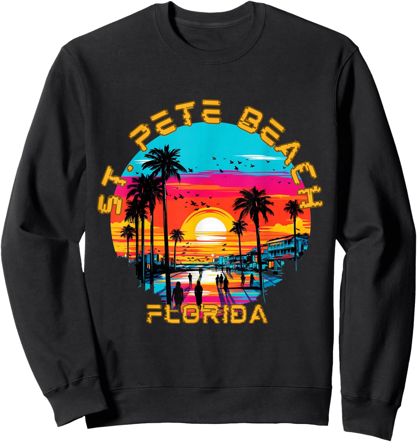 St. Pete Beach Florida Sweatshirt - Sweatshirt | Black