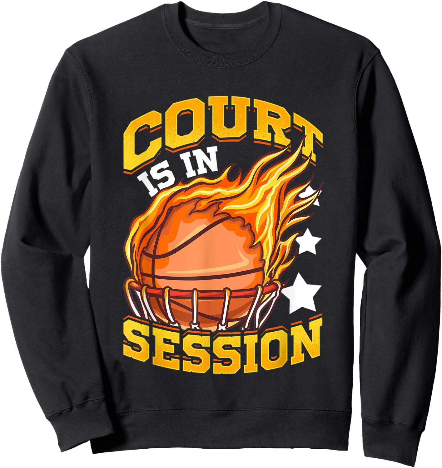 Funny Basketball Player Court Is In Session Slam Dunk Gamer Sweatshirt - Sweatshirt | Black