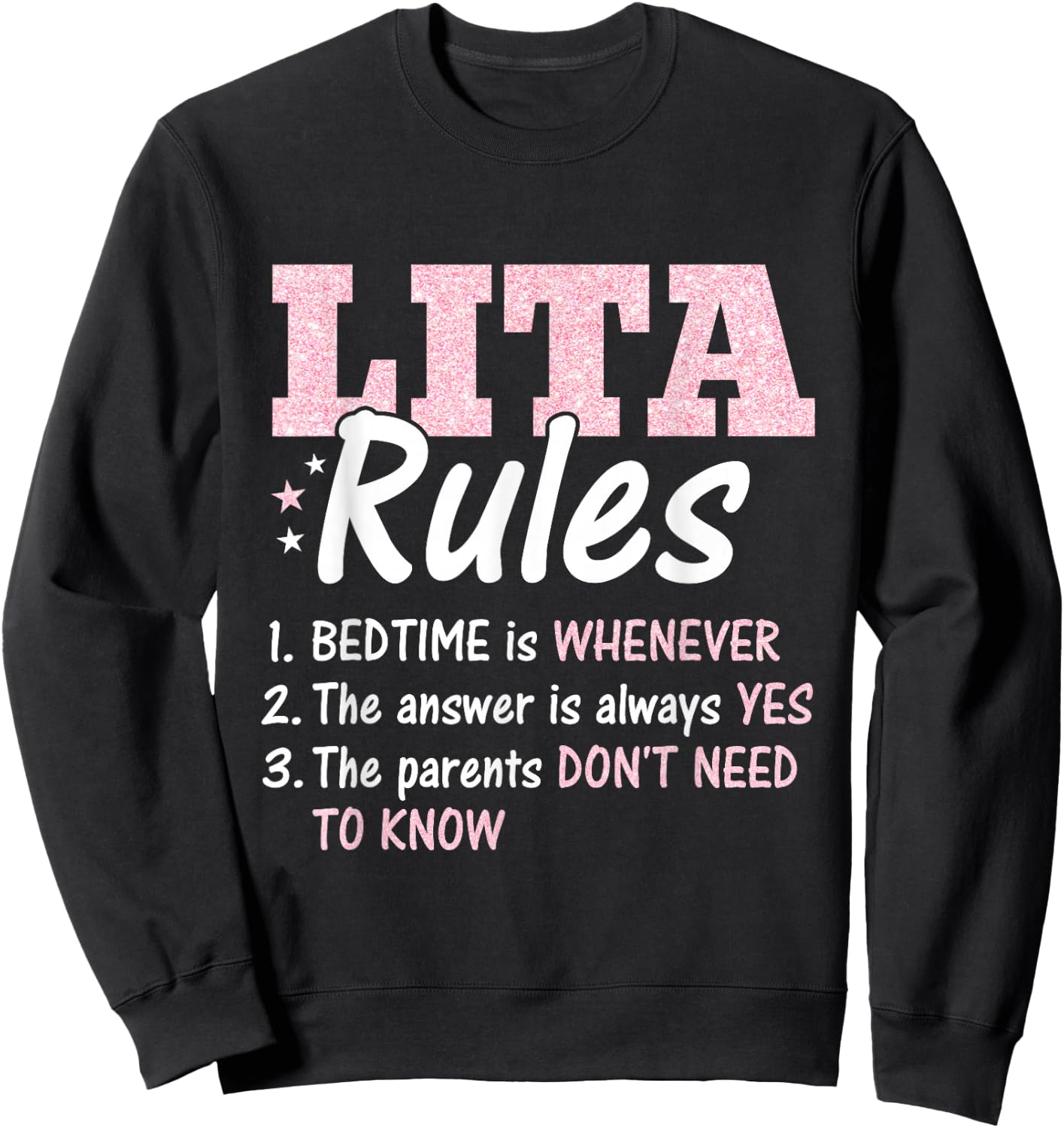 The Lita Rules Grandma Definition Sweatshirt - Sweatshirt | Black