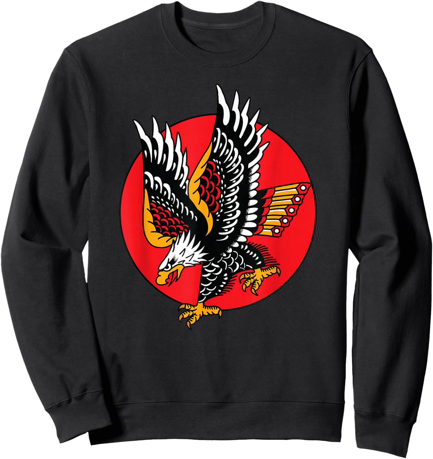 Eagle American Traditional Tattoo Ink Old School Flash Inked Sweatshirt - Sweatshirt | Black