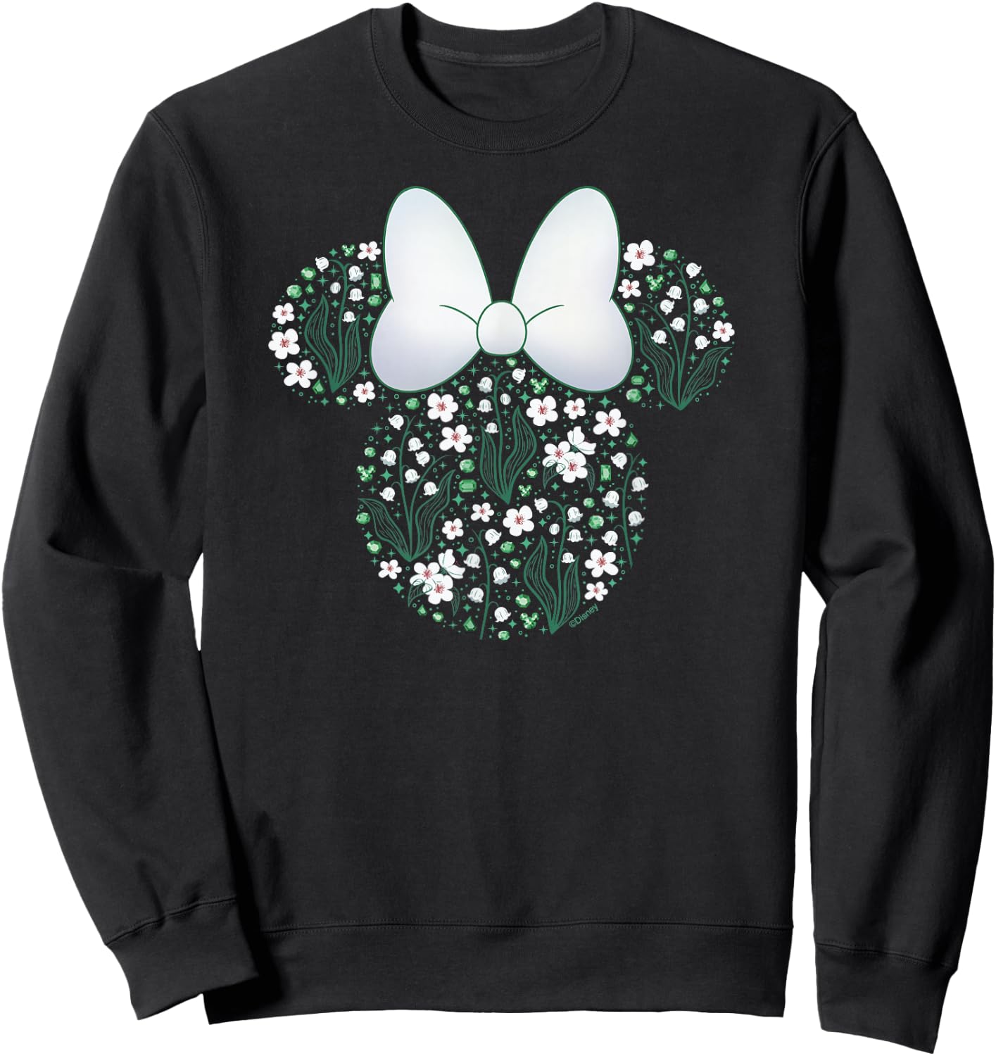 Disney Minnie Mouse May Birth Month Birthstone & Flowers Sweatshirt - Sweatshirt | Black