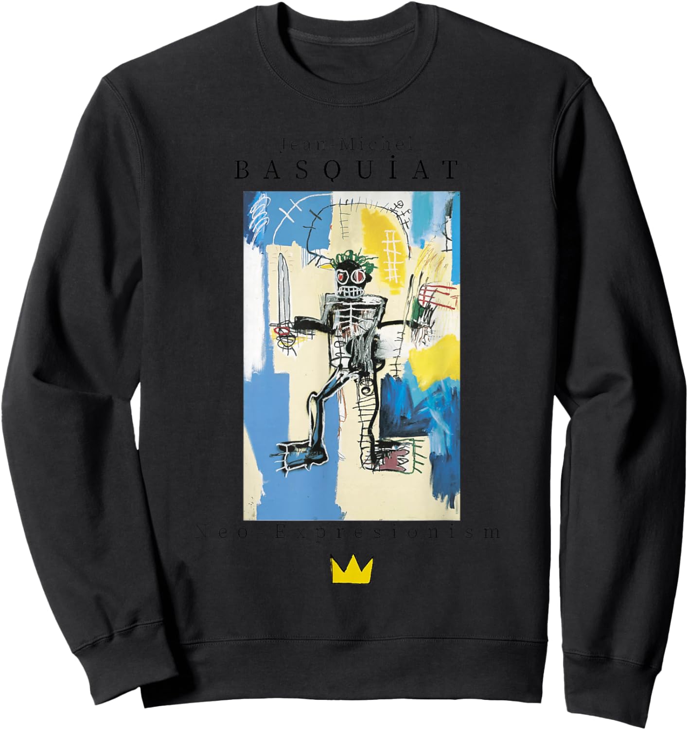 Urban, Streetwear, Graphics, Basquiat, Art, Abstract Sweatshirt - Sweatshirt | Black