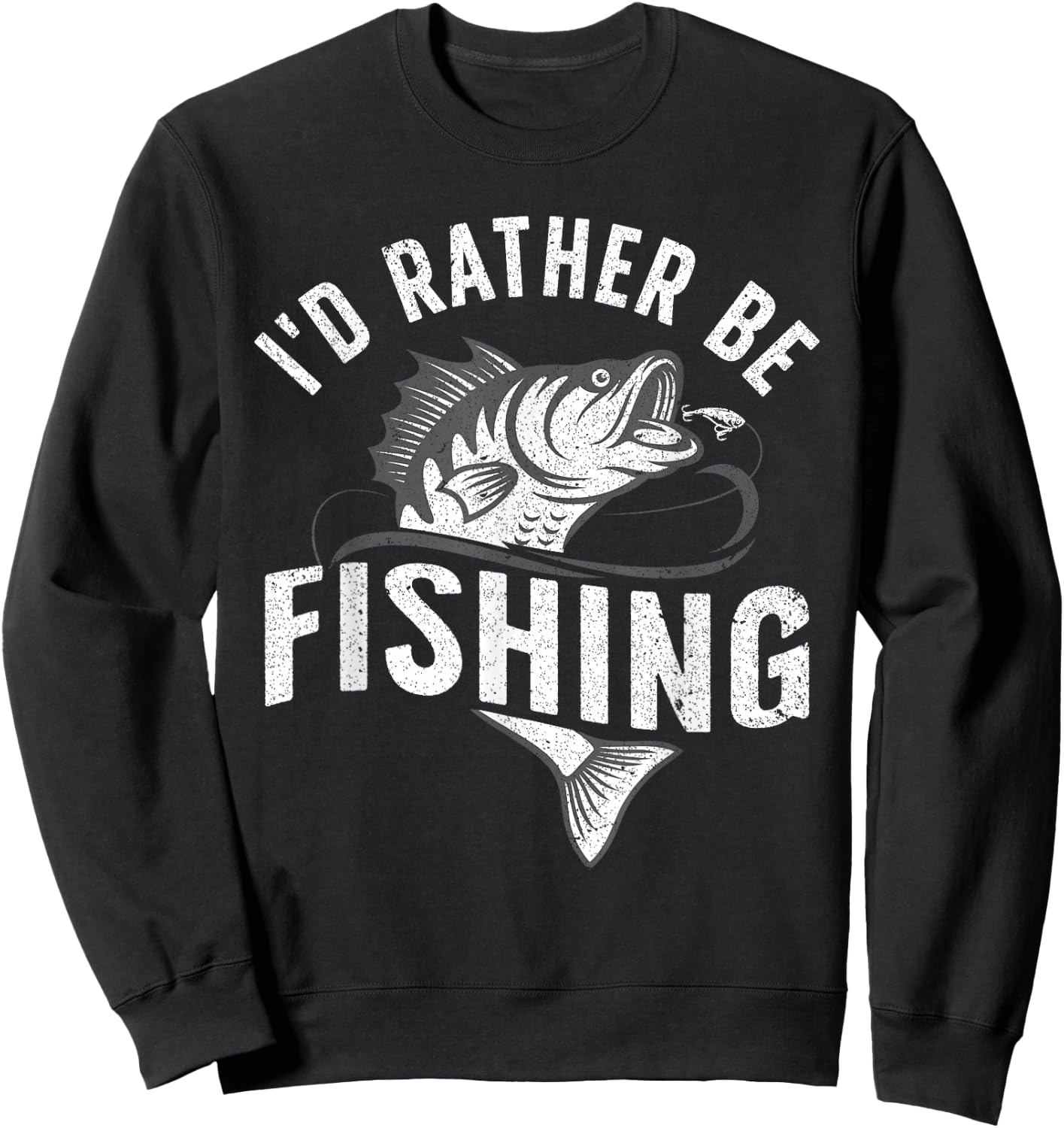Funny Fishing Novelty Design Women Kids Fish Lovers Small Sweatshirt - Sweatshirt | Black