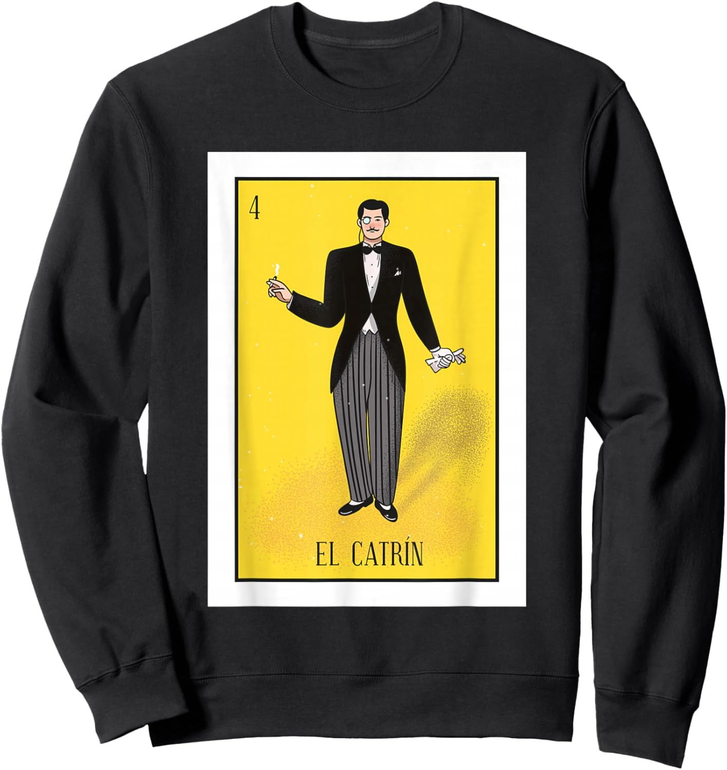 El Catrin Lottery The Gentleman Lottery Mexican paper Sweatshirt - Sweatshirt | Black