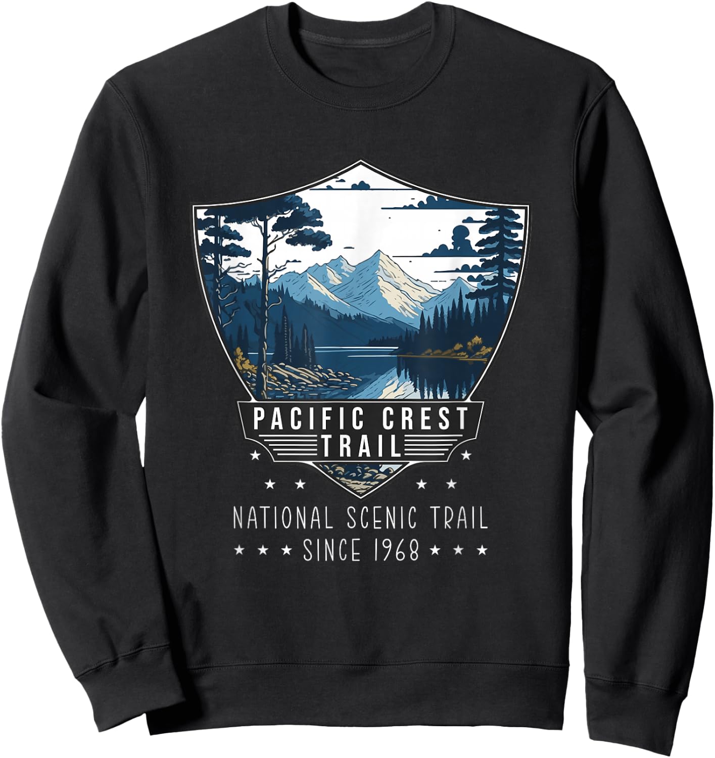 Pacific Crest Trail National Scenic Trail PCT Hiking Hiker Sweatshirt - Sweatshirt | Black