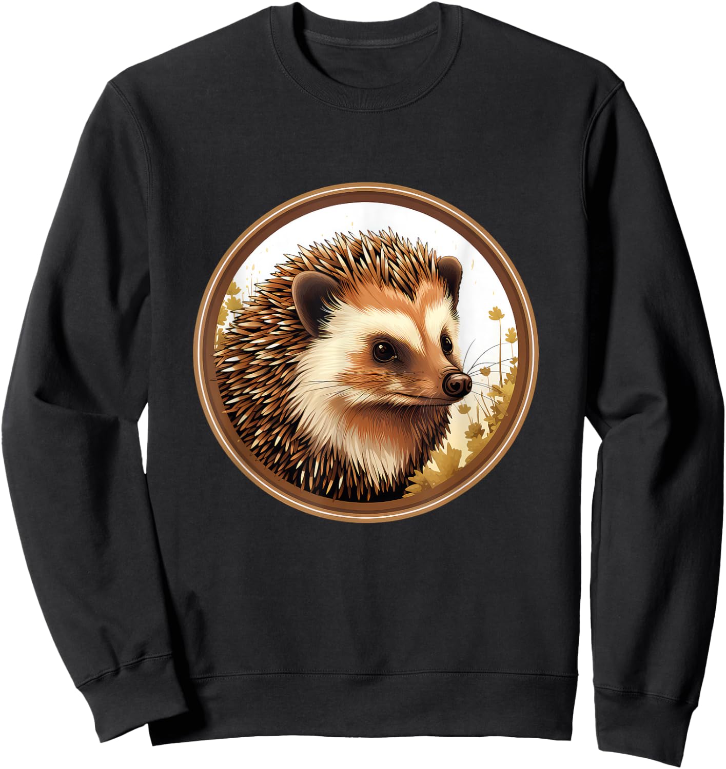 Cute Hedgehog Sweatshirt - Sweatshirt | Black