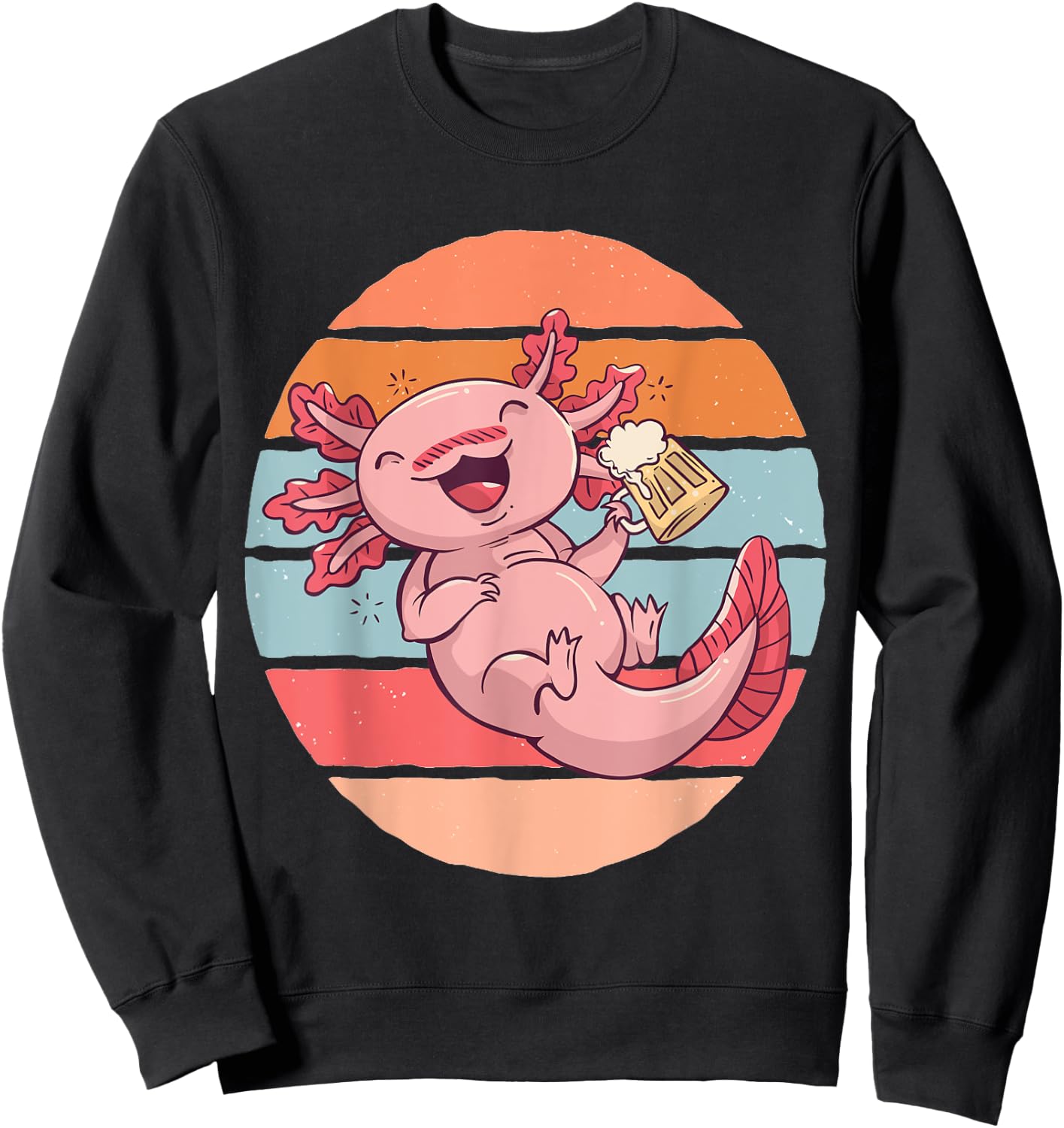 Axolotl loves Beer I Love Beer A-Lotl Axolotl fans Drinks Sweatshirt - Sweatshirt | Black