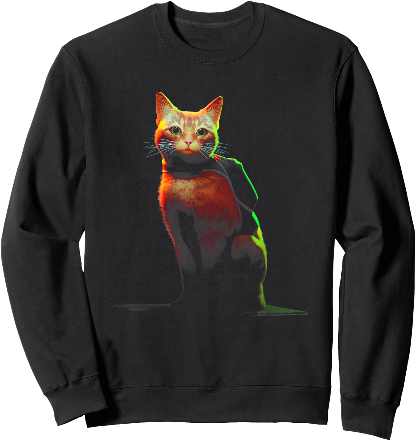 Stray Main Game Poster Cat Sweatshirt - Sweatshirt | Black