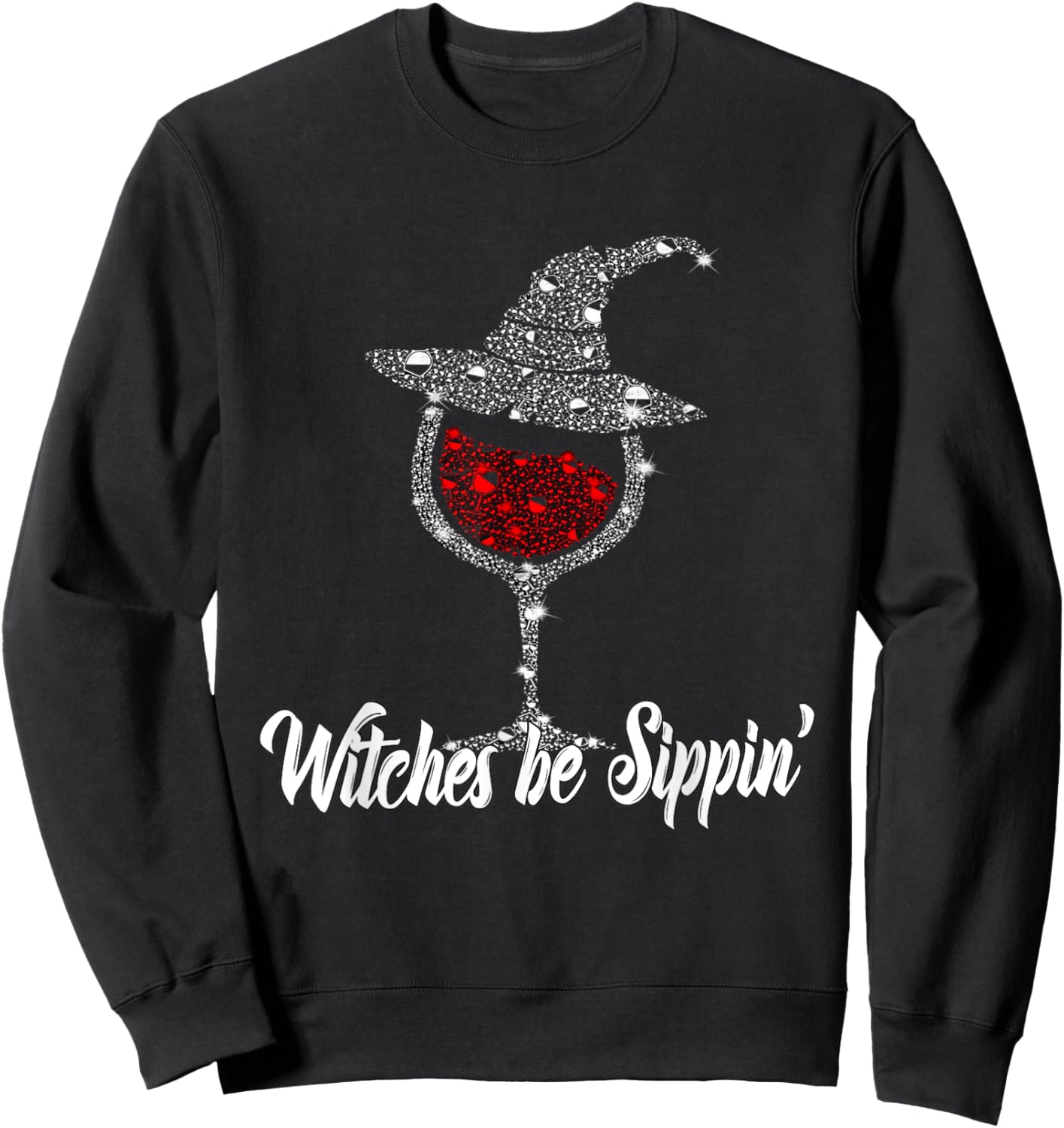 Witches Be Sippin 'Witch Squad Halloween Party Sweatshirt - Sweatshirt | Black