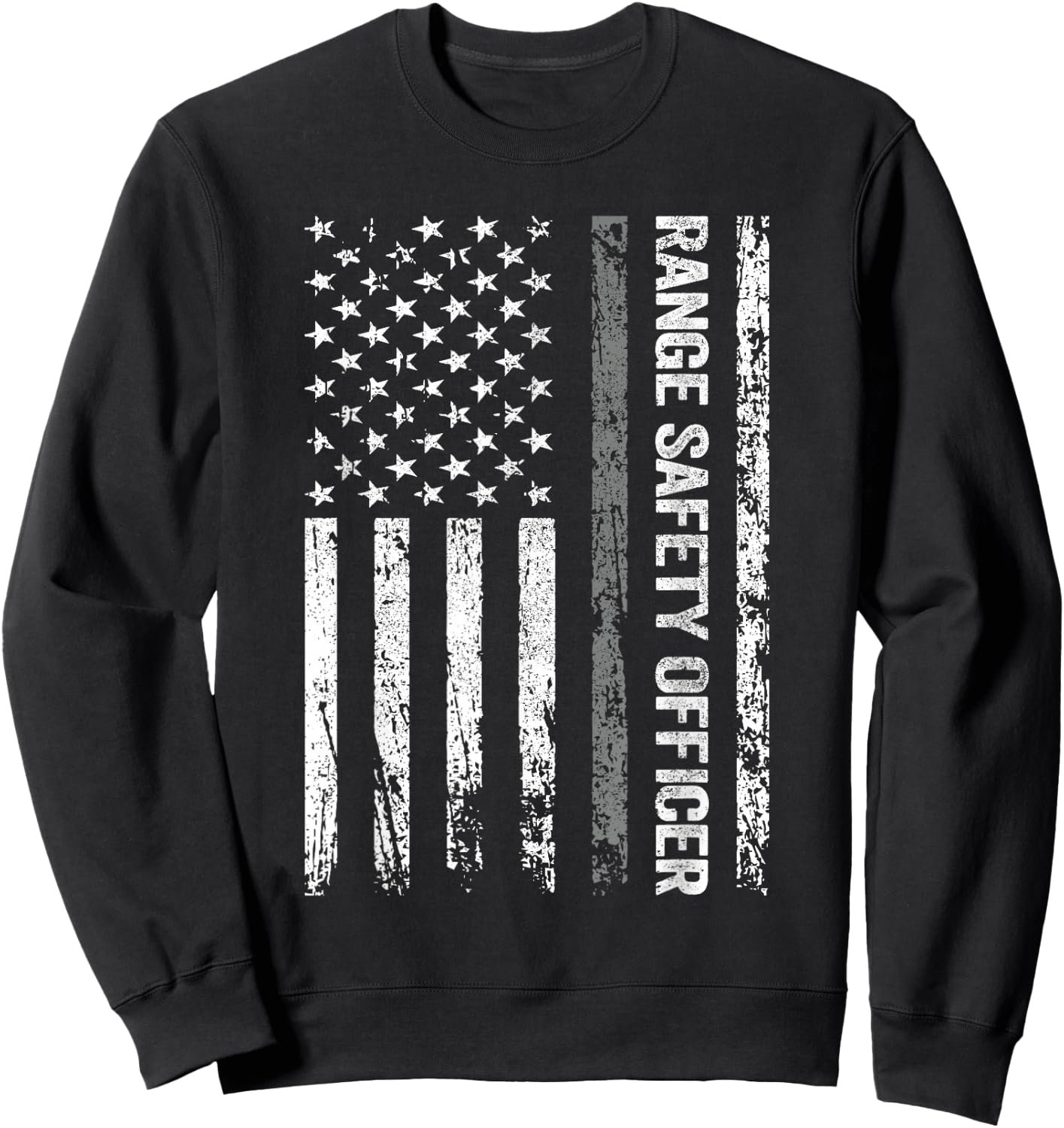 Range Safety Officer US Flag Sweatshirt - Sweatshirt | Black