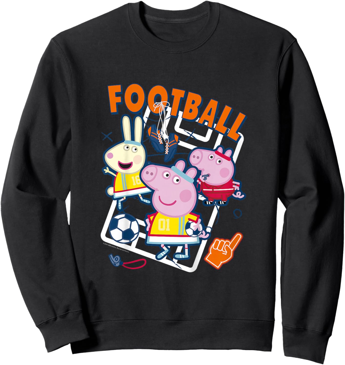 Peppa Pig Football Group Shot Sweatshirt - Sweatshirt | Black