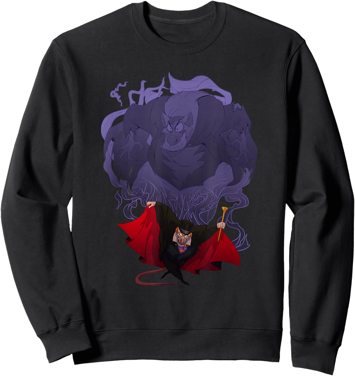 Disney The Great Mouse Detective Professor Ratigan Poster Sweatshirt - Sweatshirt | Black