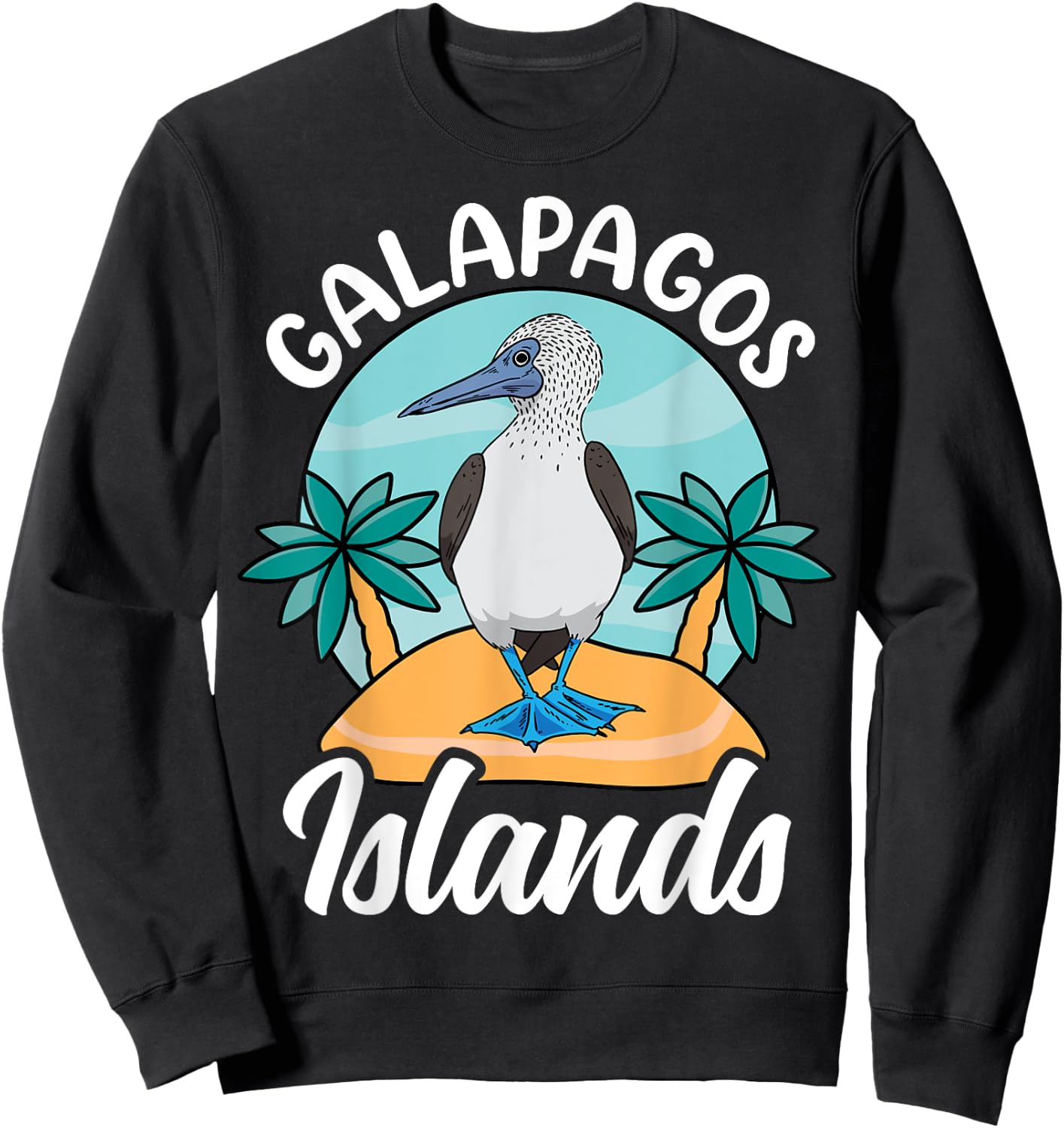 Blue-footed Booby Bird Galapagos Islands Sweatshirt - Sweatshirt | Black