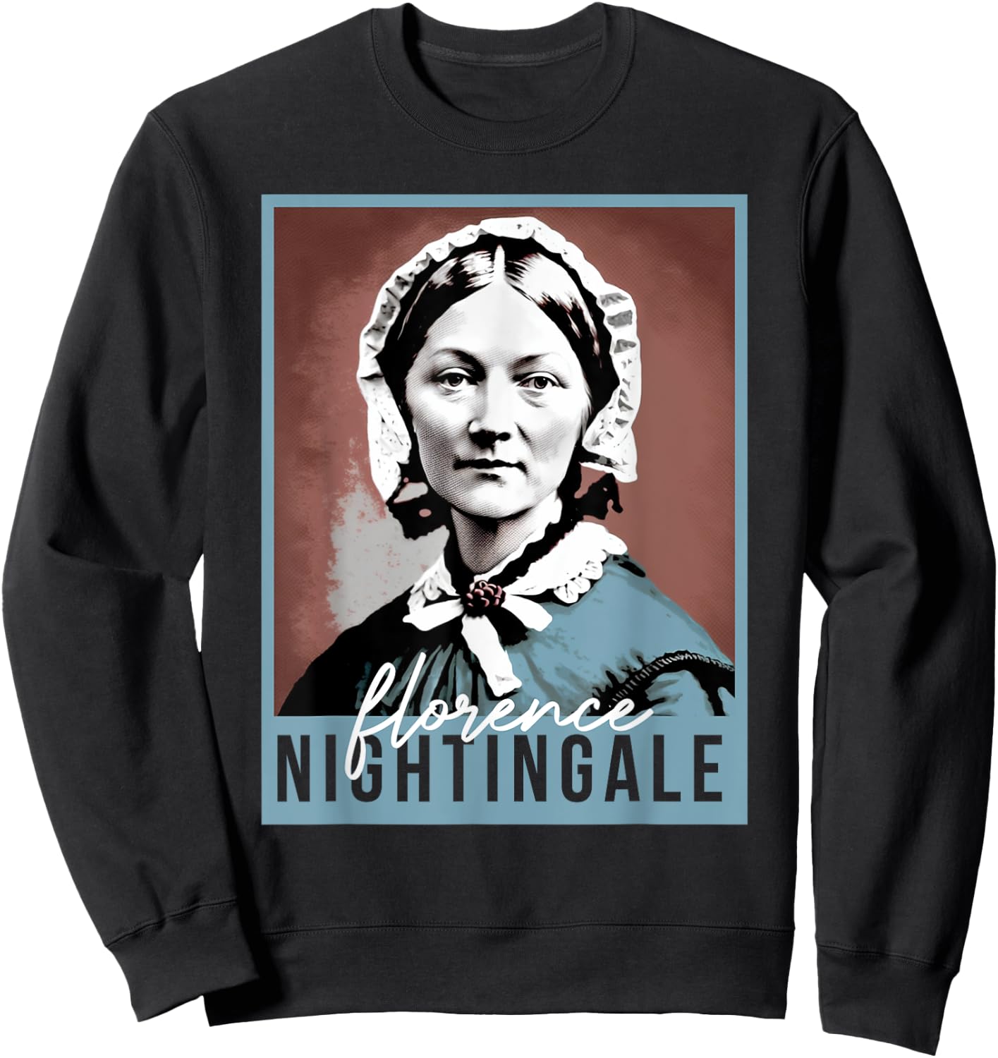 History Month Nurse Florence Nightingale Nursing Sweatshirt - Sweatshirt | Black