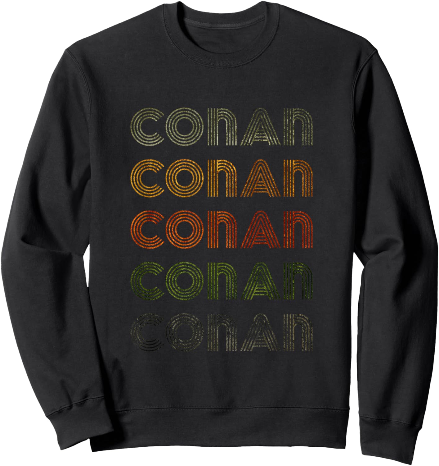 Love Heart Conan Grunge Vintage Style Black Conan Sweatshirt - Sweatshirt | Black