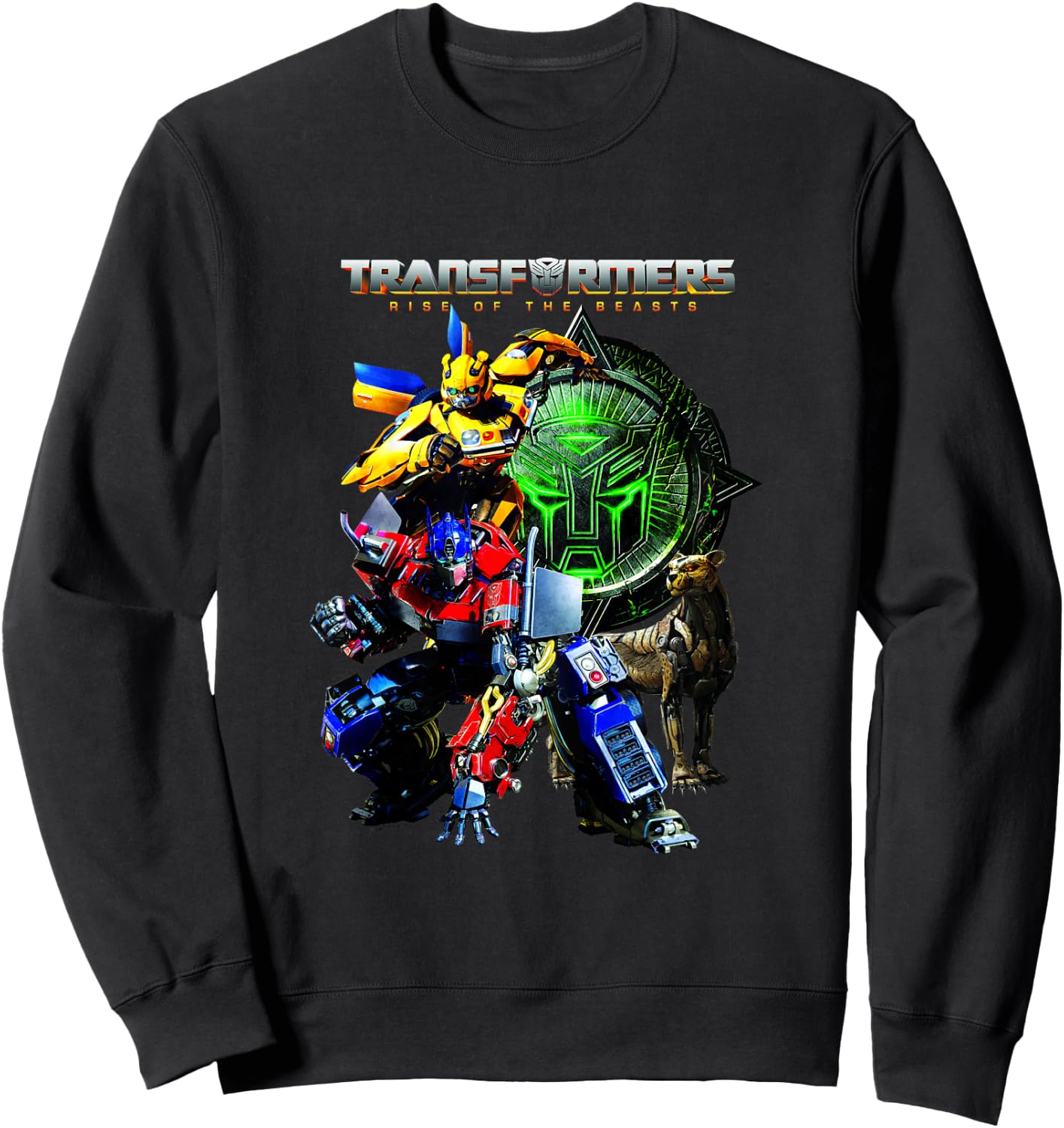 Transformers: Rise of The Beasts Heroes Vintage Group Shot Sweatshirt - Sweatshirt | Black