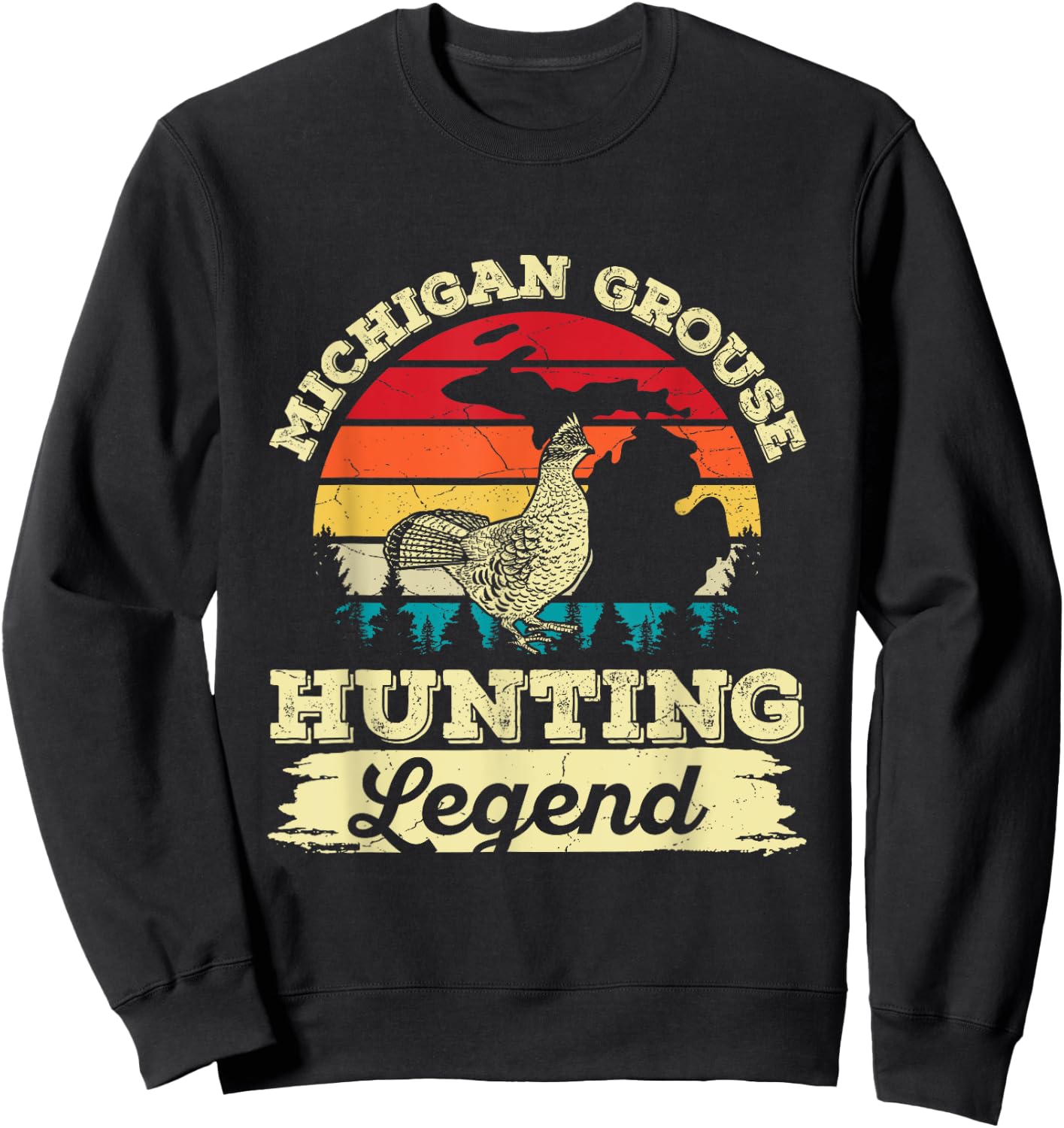 Michigan Ruffed Grouse Quote for a Ruffed Grouse hunter Sweatshirt - Sweatshirt | Black