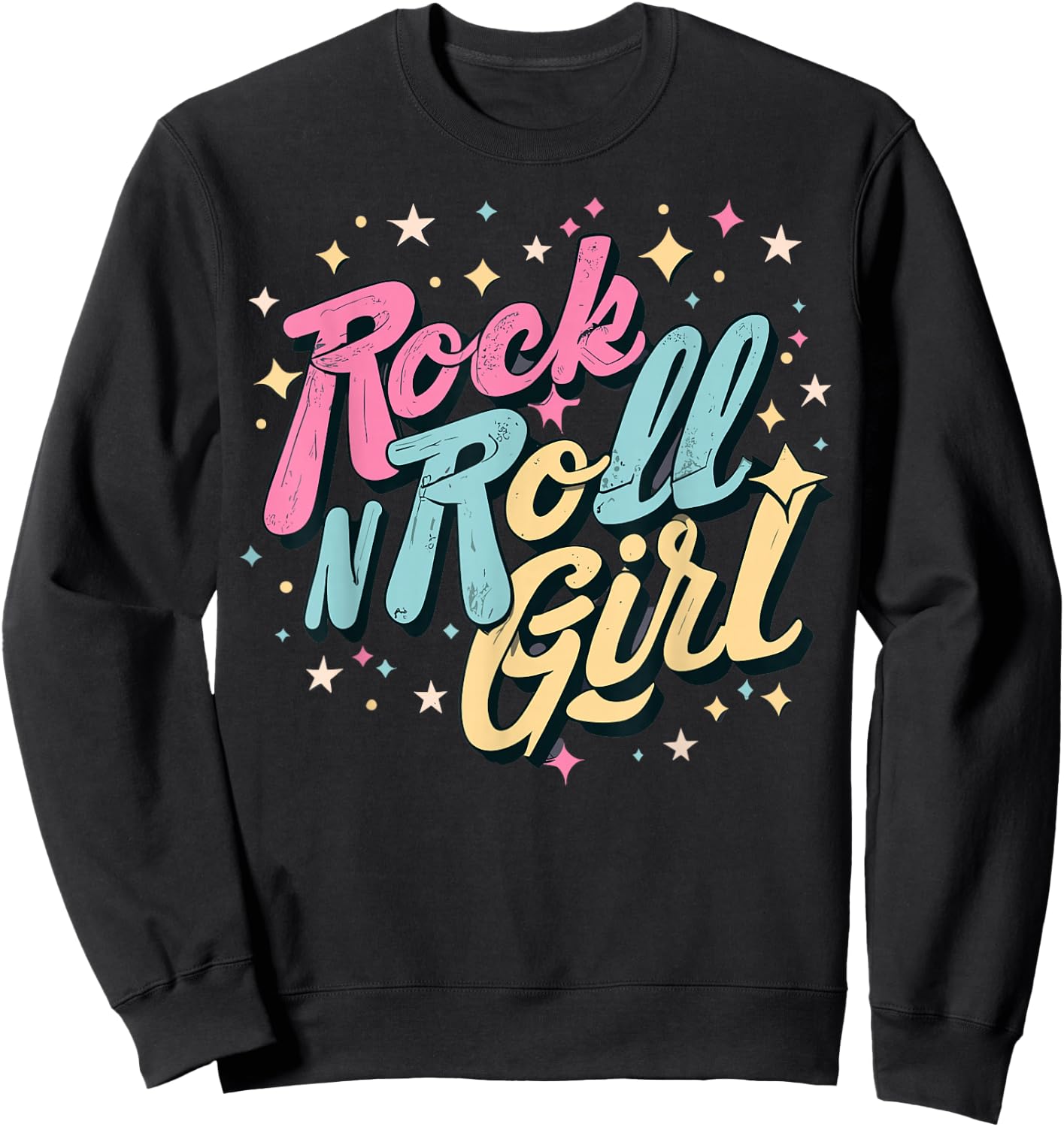 Rock N Roll Girl Purple Darla Sweatshirt - Sweatshirt | Black