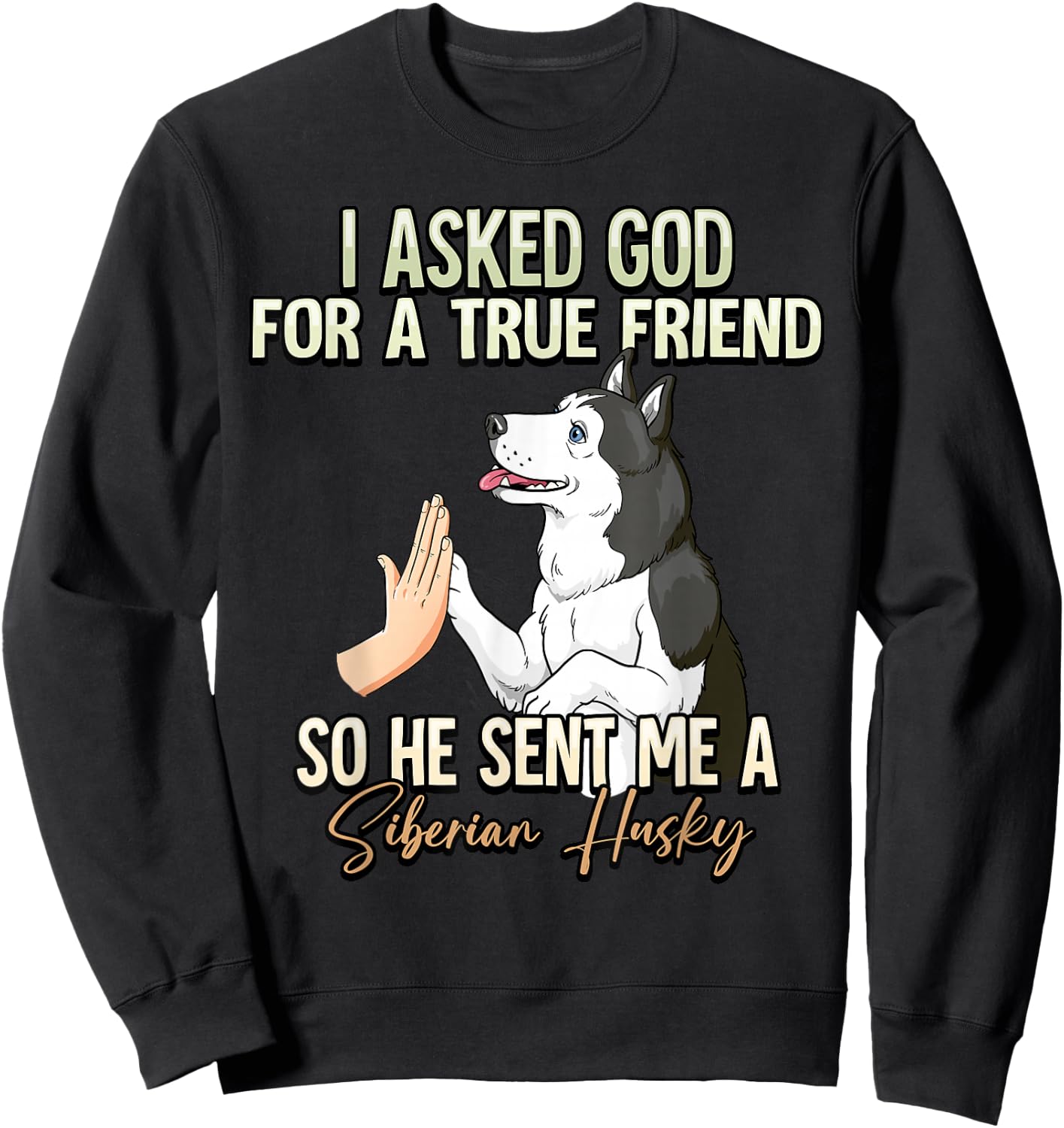 Siberian Husky Sweatshirt - Sweatshirt | Black