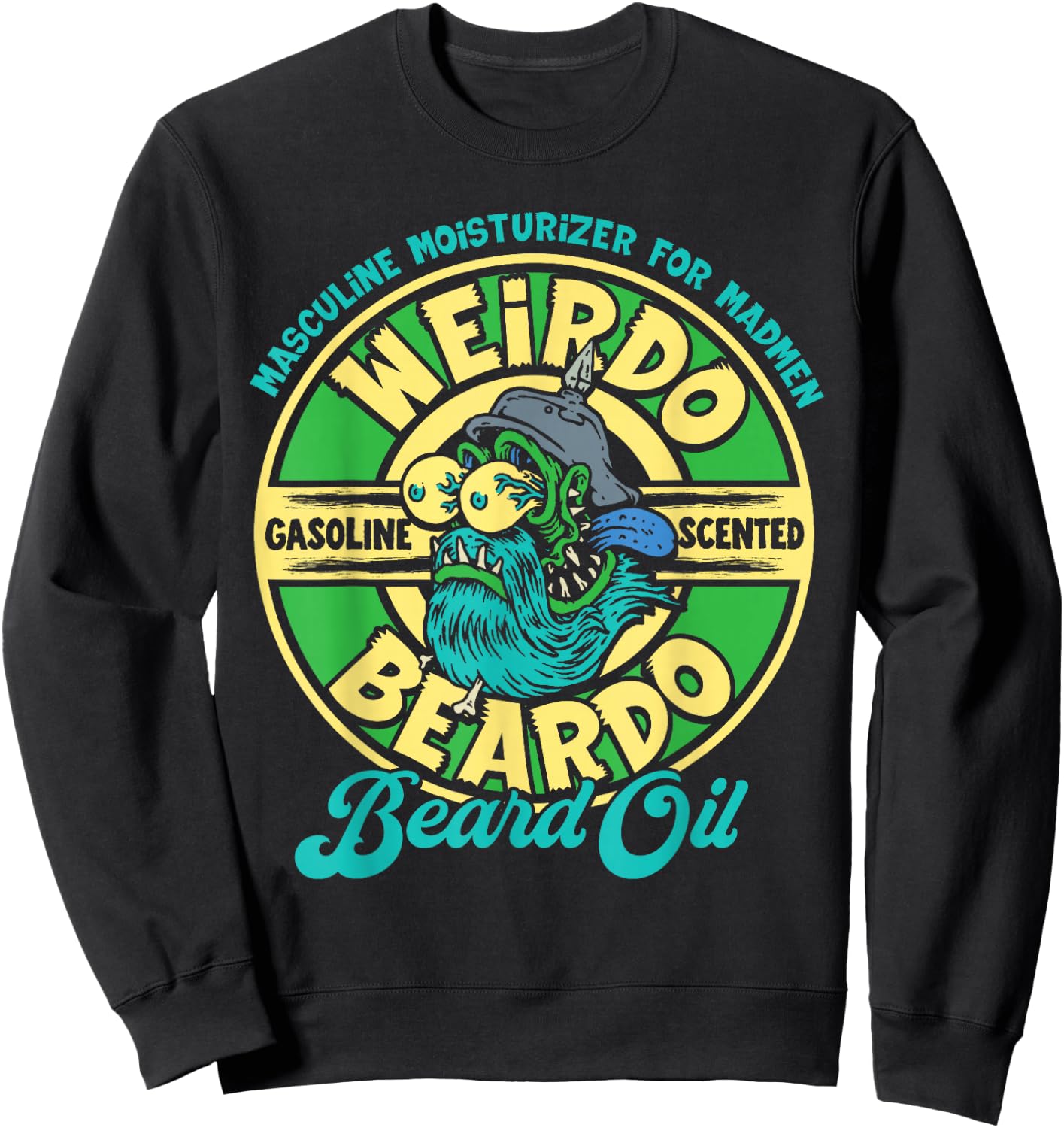 Monster Weirdo Beardo Gas Scented Beard Oil Sweatshirt - Sweatshirt | Black