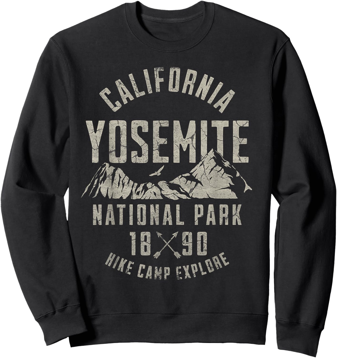 Yosemite National Park Sweatshirt - Sweatshirt | Black