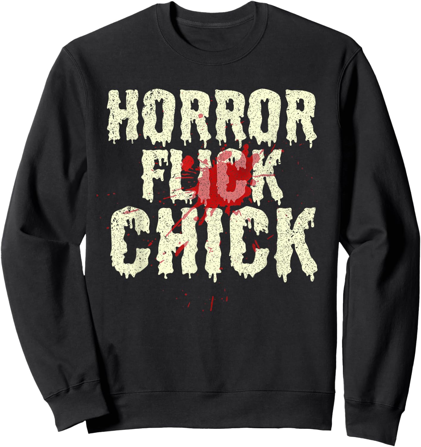 Funny Horror Art Women Halloween Film Horror Movie Sweatshirt - Sweatshirt | Black