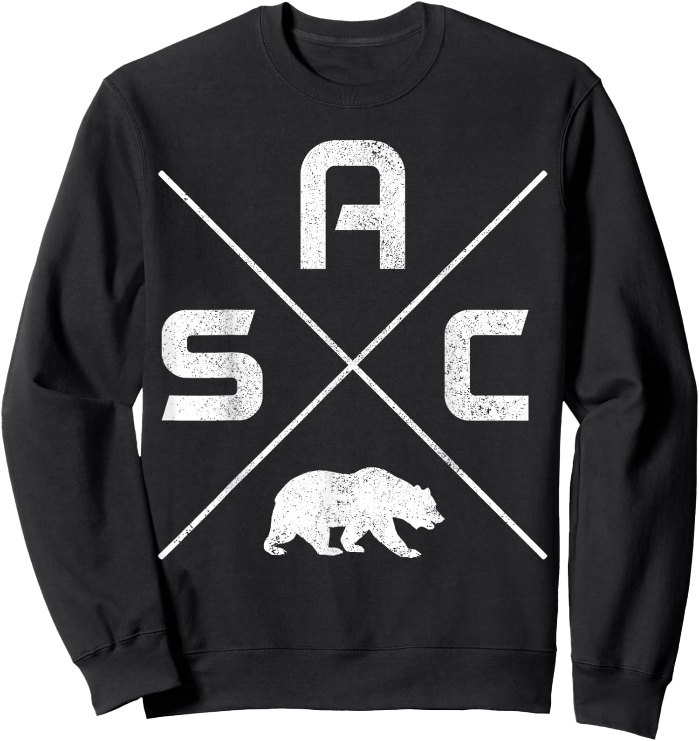 Sacramento California SAC Pride Bear Vintage Sweatshirt - Sweatshirt | Black