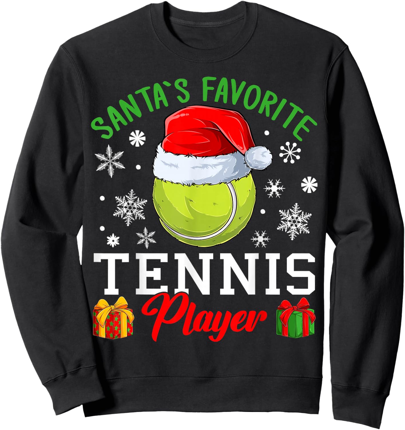 Tennis Christmas - Santa´s favorite Tennis player Sweatshirt - Sweatshirt | Black