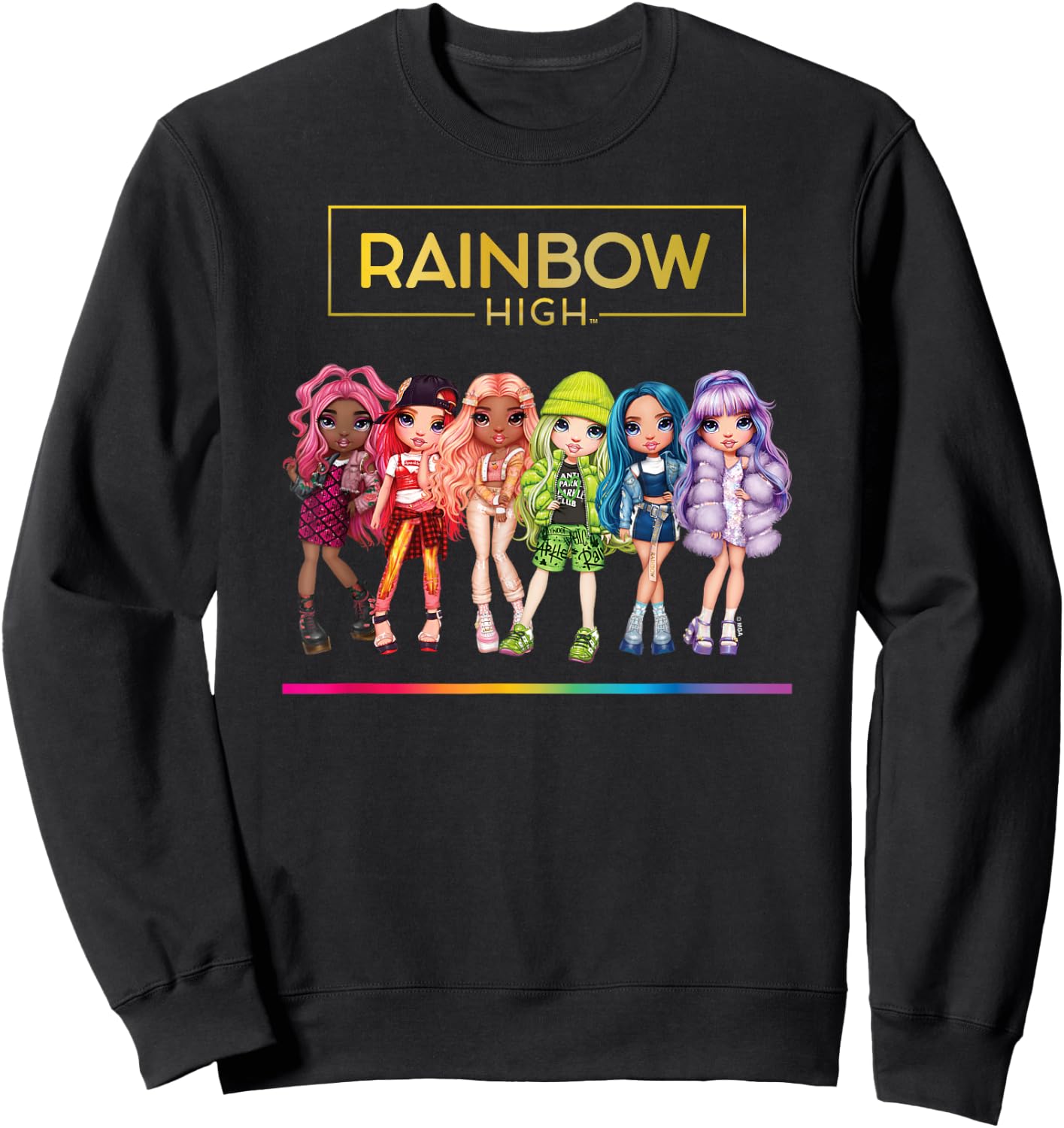 Rainbow High - Character Doll Lineup Sweatshirt - Sweatshirt | Black
