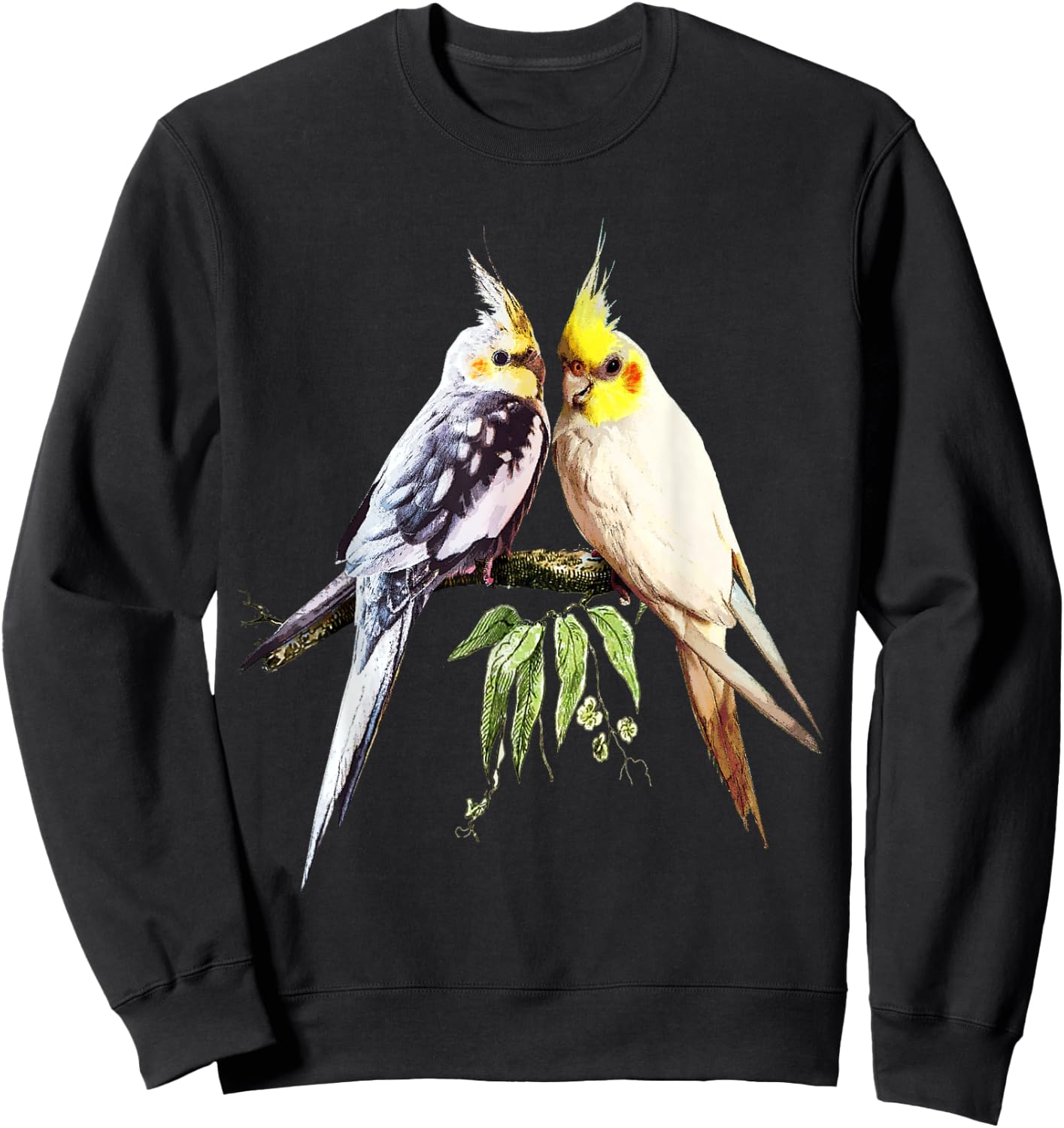Love Cockatiel Women Parrot for pet Bird Lovers Cockatiel Sweatshirt - Sweatshirt | Black