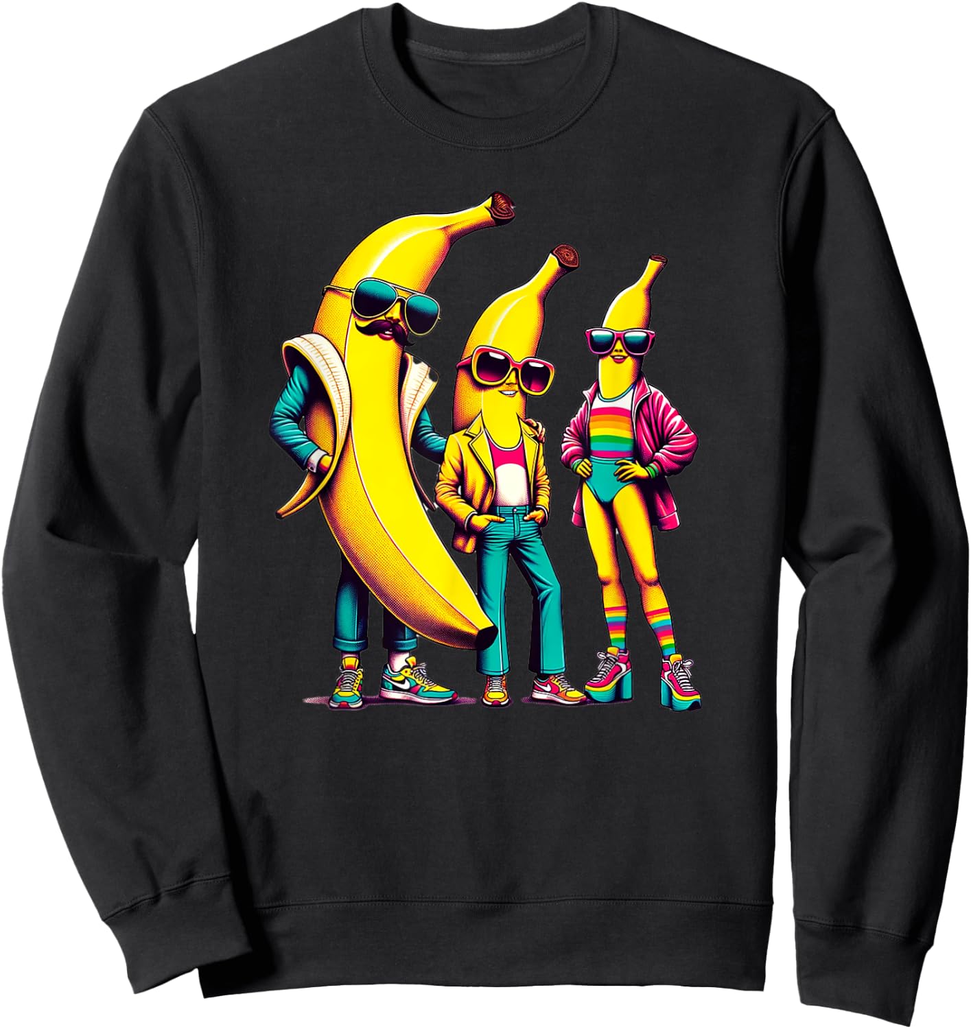 Banana Fun Run Family Outfit for Family Runners Costume Sweatshirt - Sweatshirt | Black