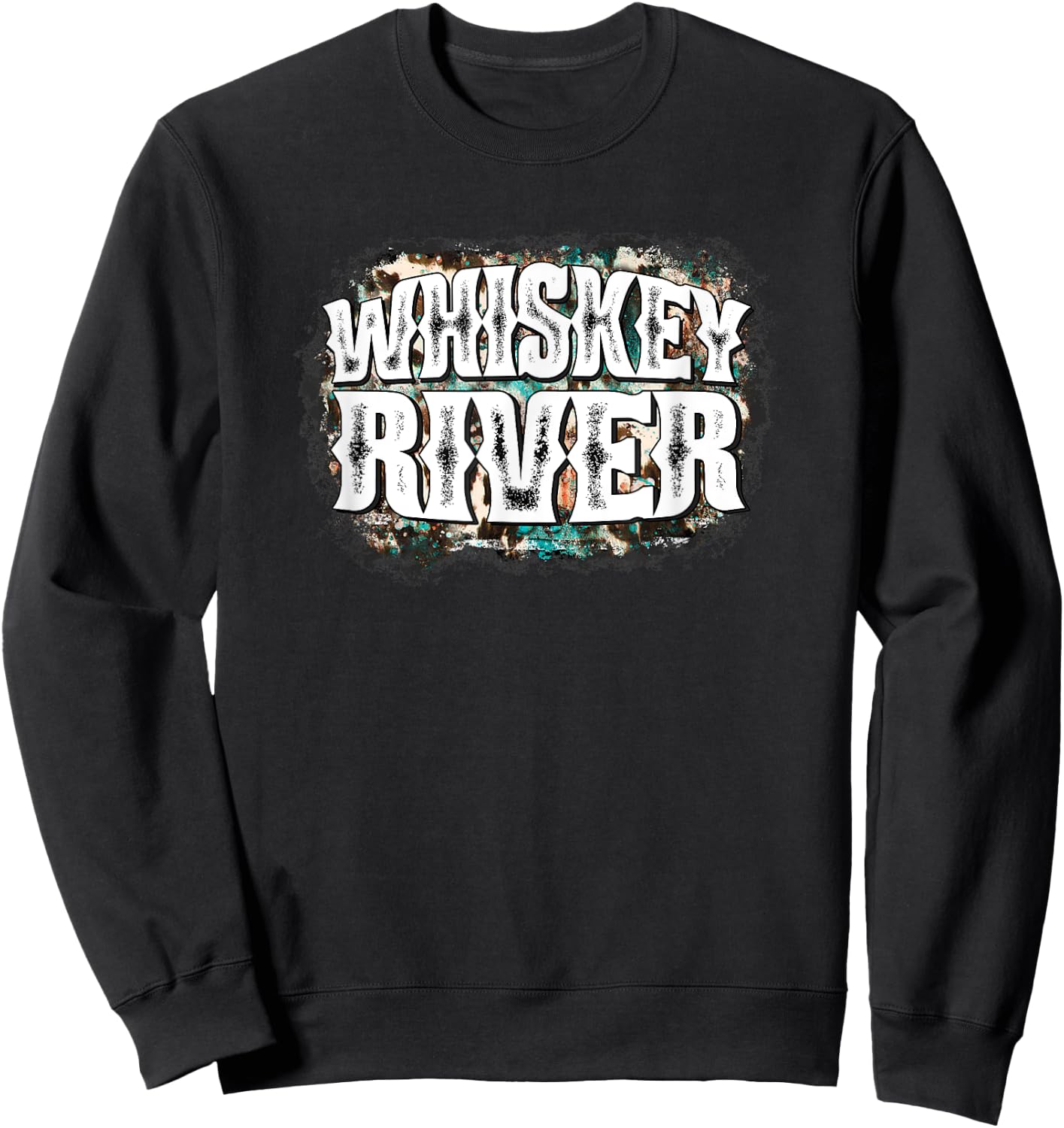 Funny Whiskey River Western Country Woman Man Sweatshirt - Sweatshirt | Black