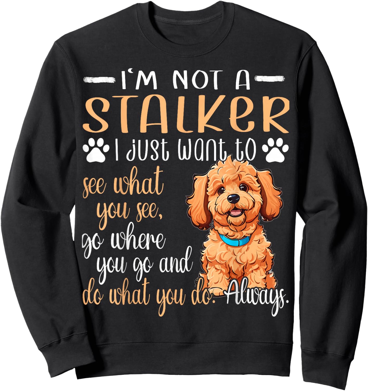 Mini Goldendoodle Dad Travel Accessories Mini Golden Doodle Sweatshirt - Sweatshirt | Black