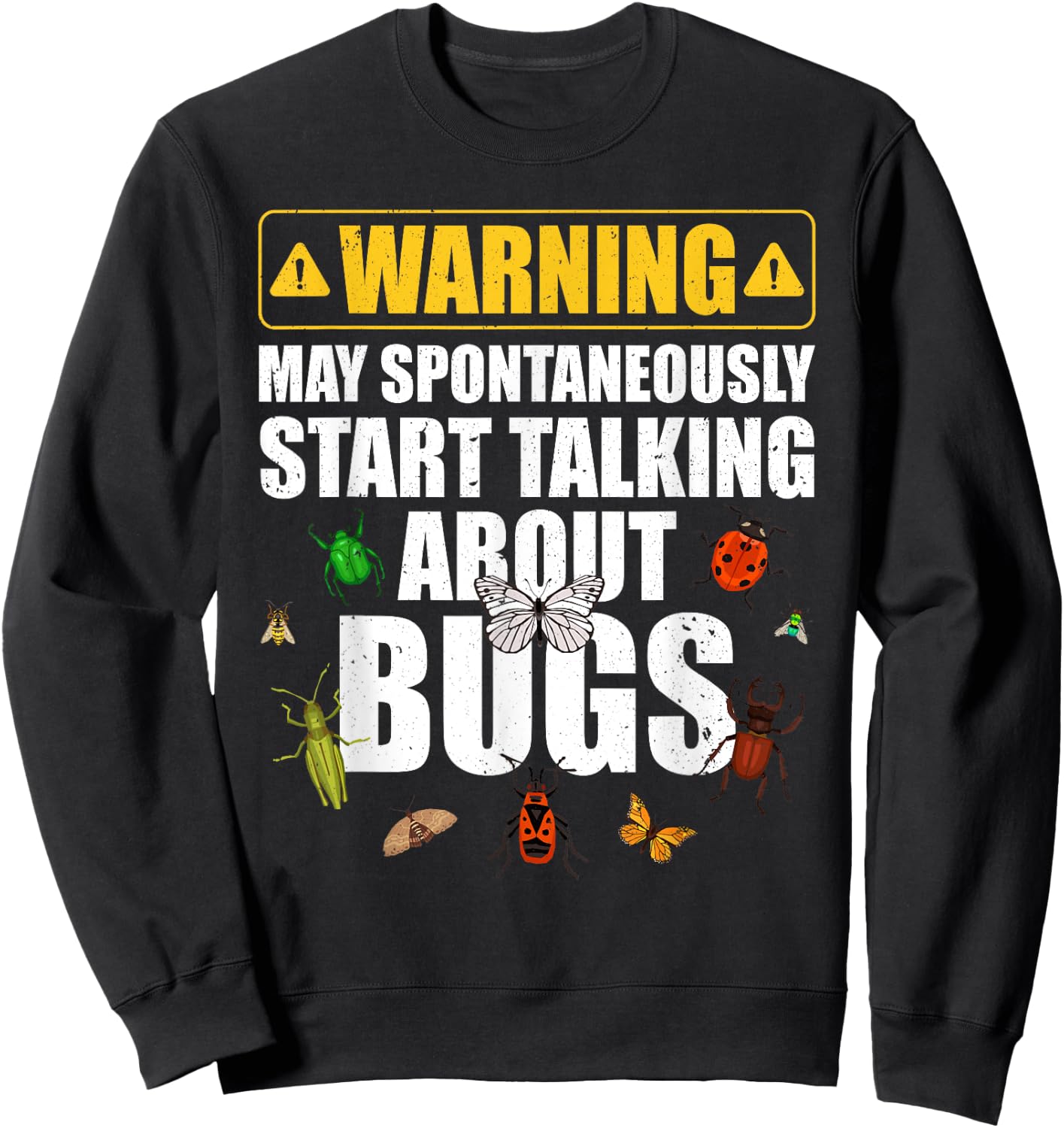 Cool Bug Women Insect Lady Bug Lover Moth Entomology Sweatshirt - Sweatshirt | Black