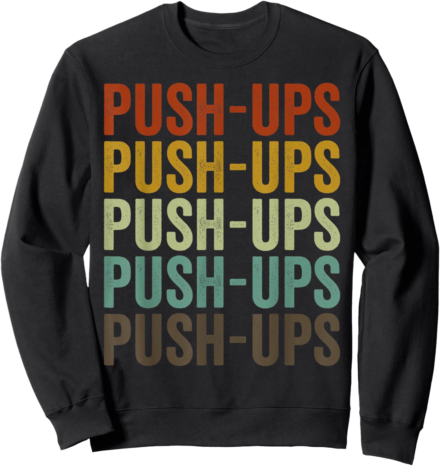 Push-Ups Workout Gym Retro Sweatshirt - Sweatshirt | Black