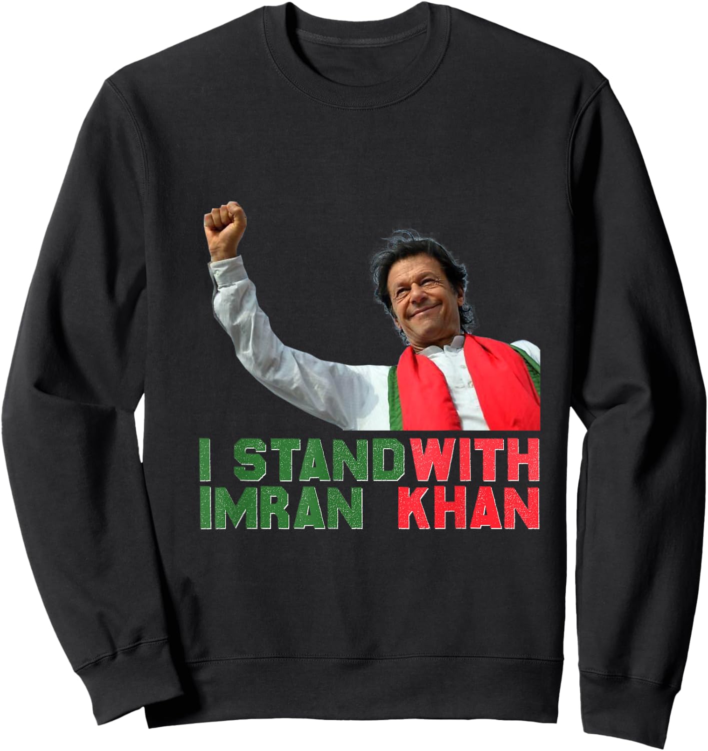 Imran Khan PTI Party Pakistan Support Freedom Sweatshirt - Sweatshirt | Black