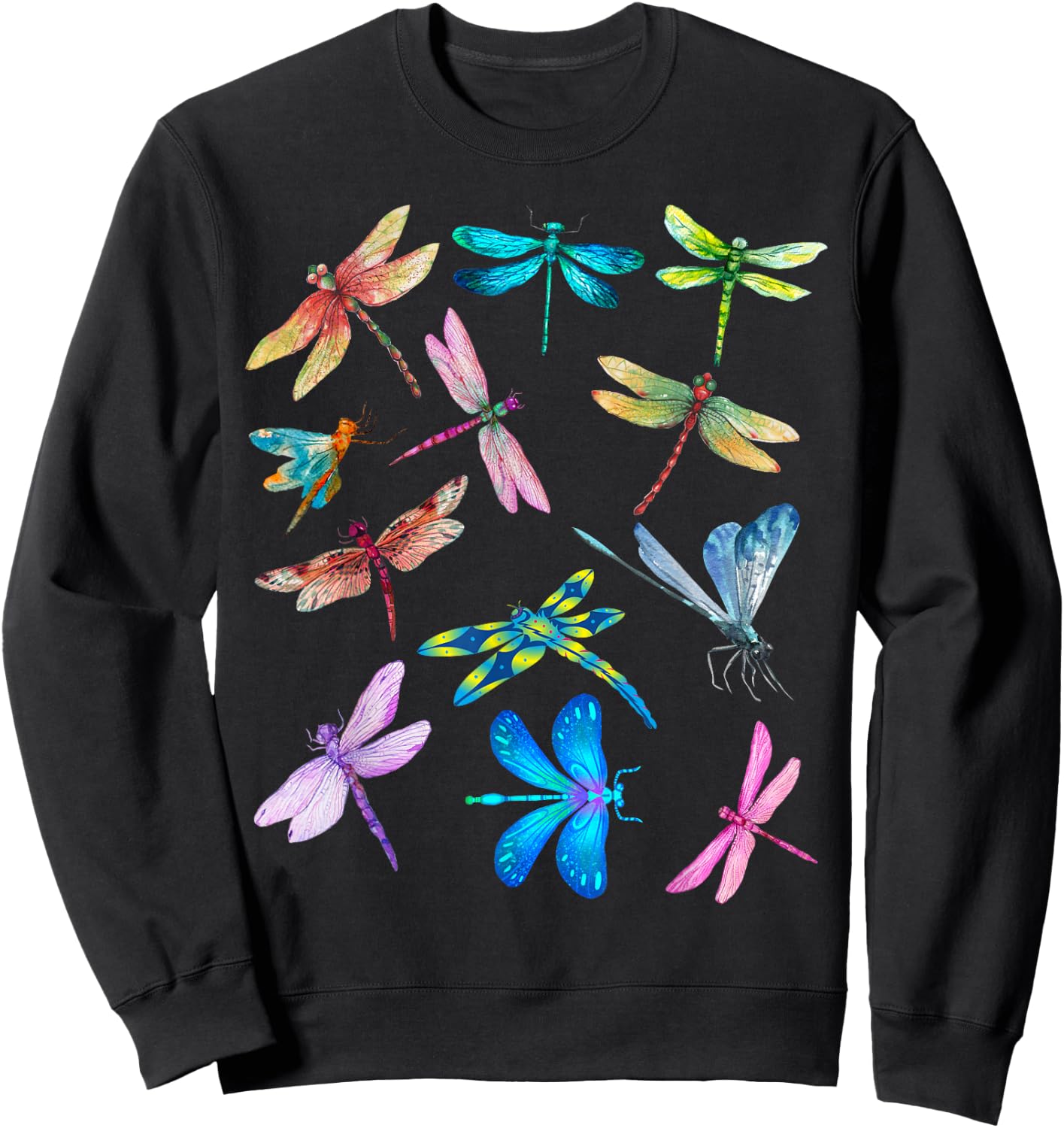 Nurse And Dog Mom Dragonfly Watercolor Happy Nurse Week 2023 Women Sweatshirt - Sweatshirt | Black