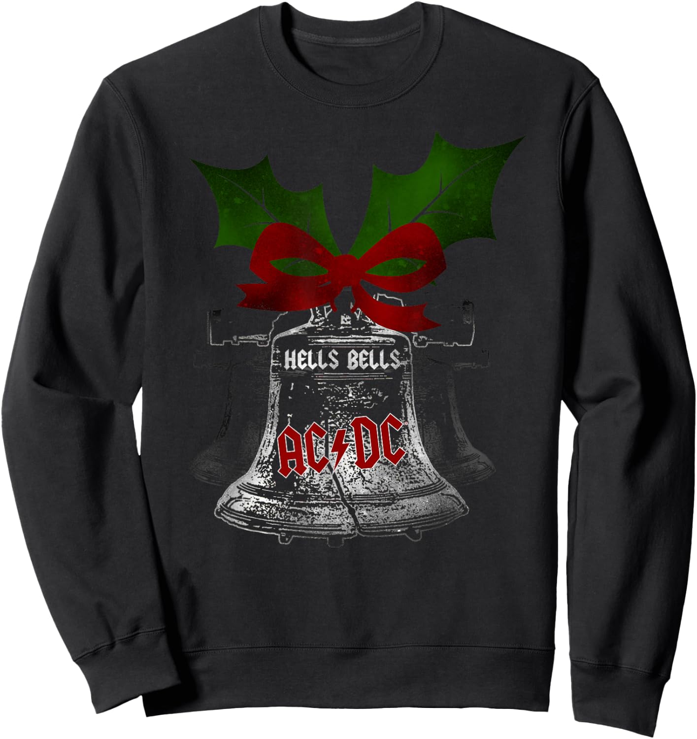 Official AC/DC Hells Bells Christmas Merch for Music Fans Sweatshirt - Sweatshirt | Black