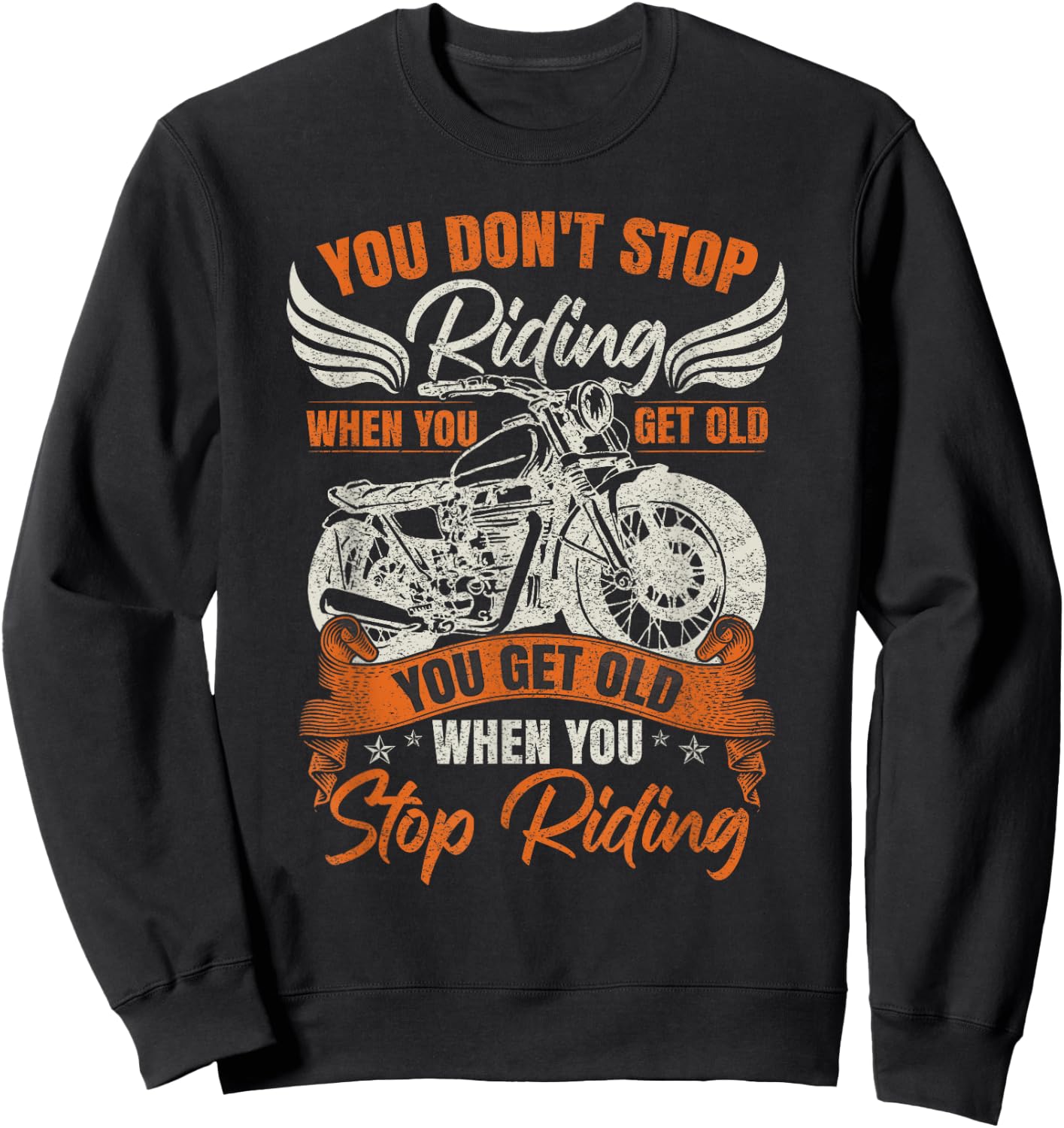 Vintage Motorbike Motorcycle Sweatshirt - Sweatshirt | Black