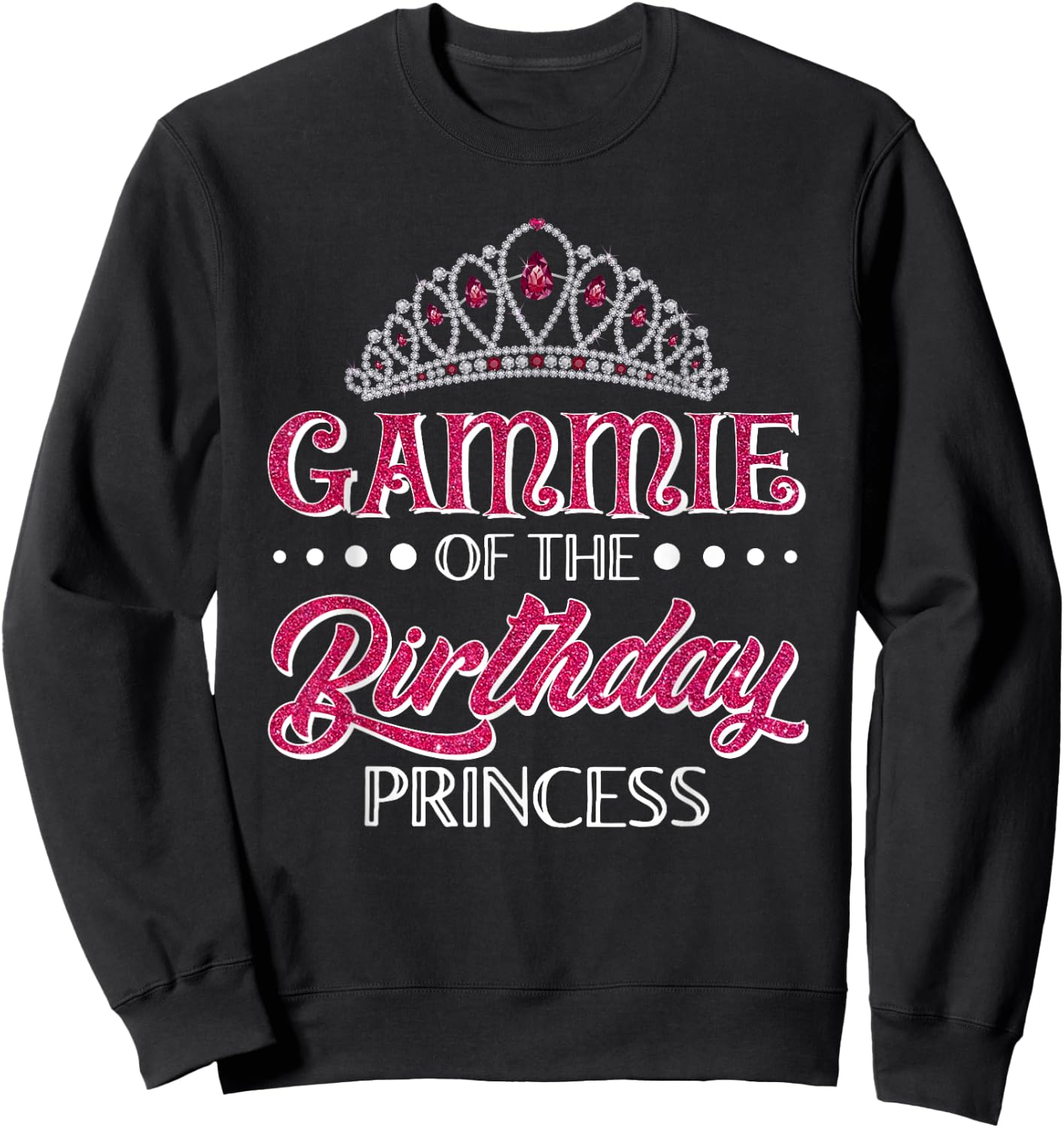 Gammie Of The Birthday Princess Girls Party Matching Sweatshirt - Sweatshirt | Black