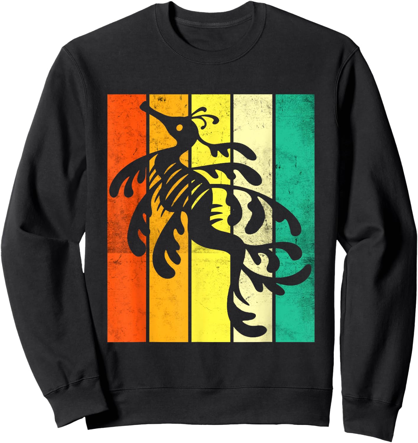 Love Leafy Seadragon Lover Vintage Leafy Sea Dragon Sweatshirt - Sweatshirt | Black
