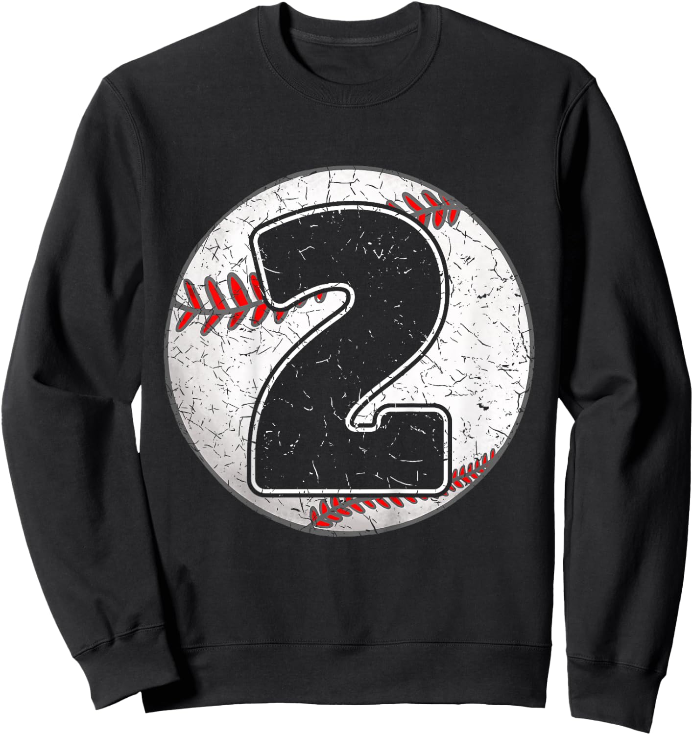 Kids Birthday Boy 2 Two Baseball 2nd Birthday Baseball Toddler Sweatshirt - Sweatshirt | Black