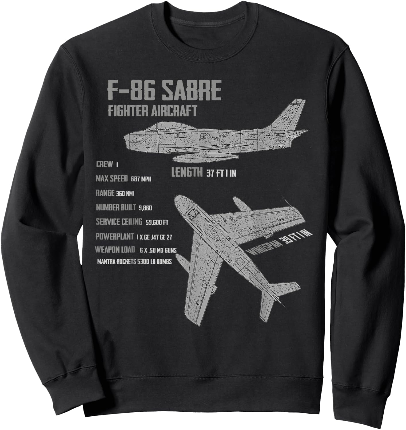 F-86 Sabre Sweatshirt - Sweatshirt | Black