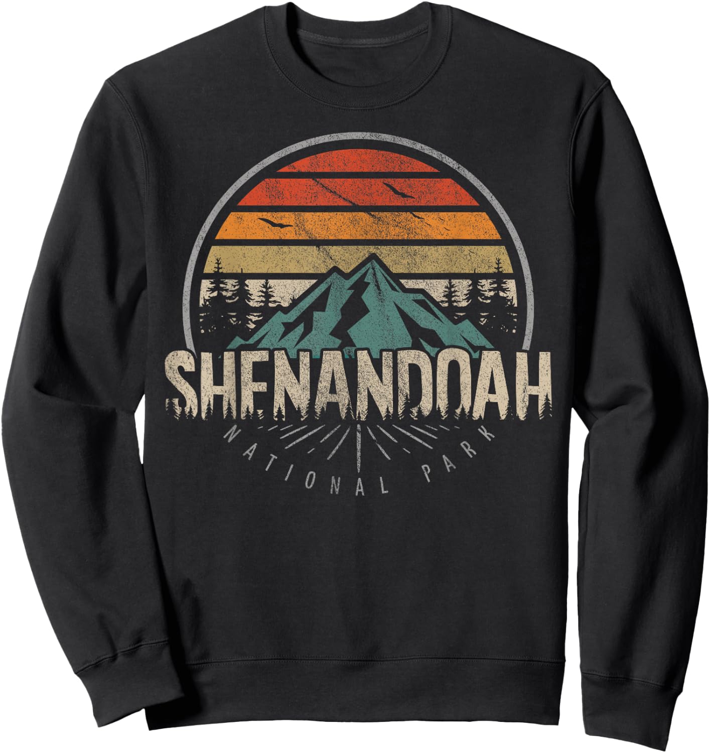 Retro Shenandoah National Park US Vintage Shenandoah Sweatshirt - Sweatshirt | Black