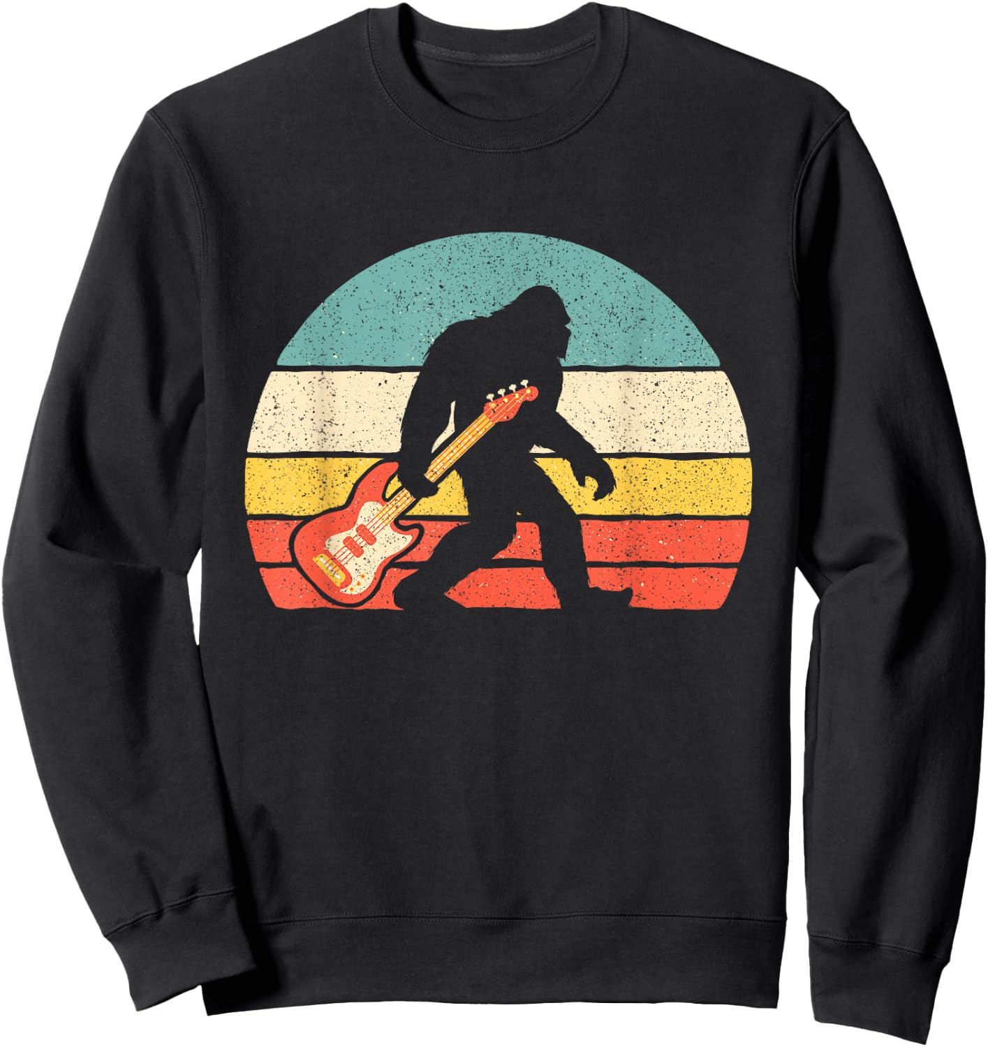 Bigfoot Bass Guitar - Bass Player Bassist Music Guitarist Sweatshirt - Sweatshirt | Black