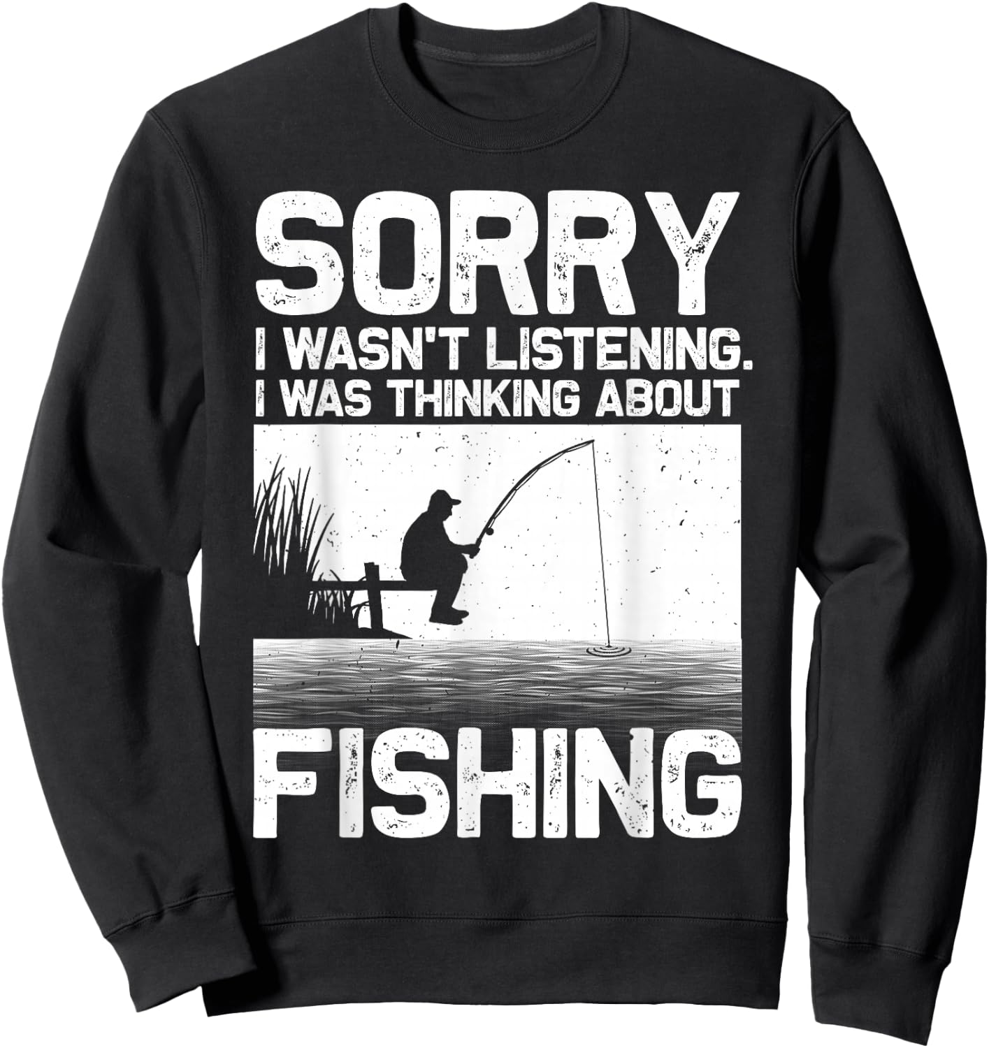 Funny Fishing Women Trout Bass Fisherman Vacation Small Sweatshirt - Sweatshirt | Black