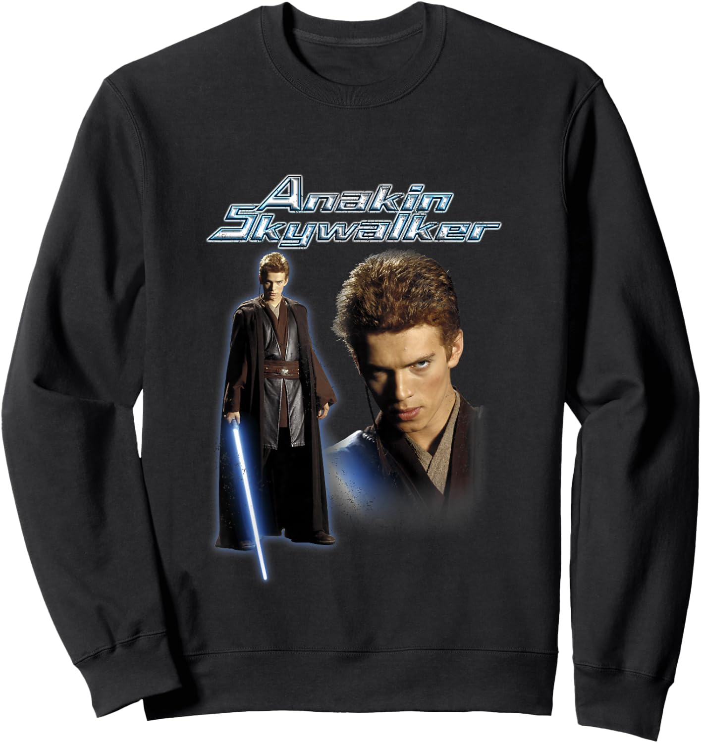 Kids Star Wars Classic The Clone Wars Anakin Skywalker Poster Sweatshirt - Sweatshirt | Black