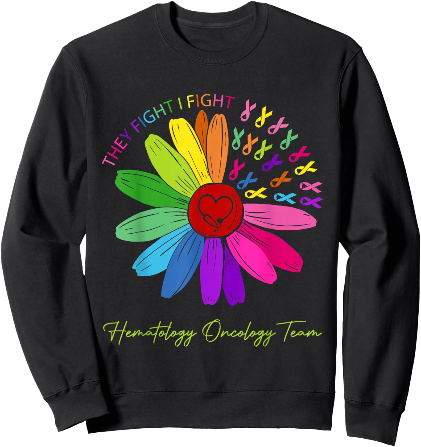 They fight, I fight. Oncological team Sweatshirt - Sweatshirt | Black